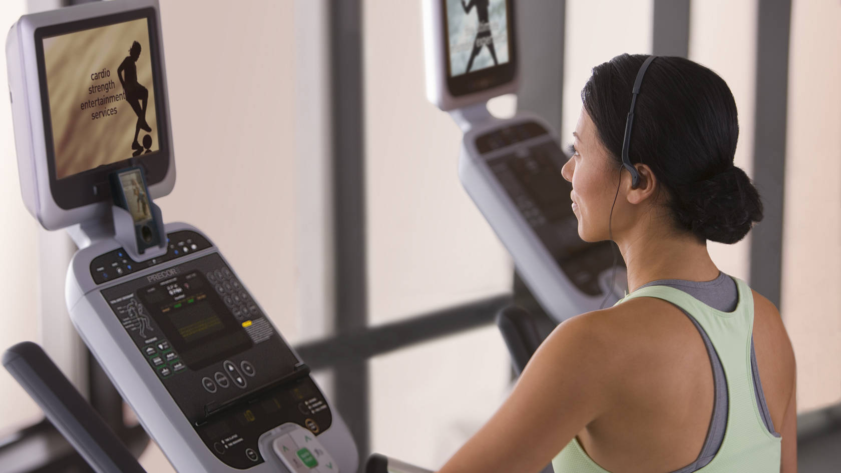 Woman Working Out At The Gym
