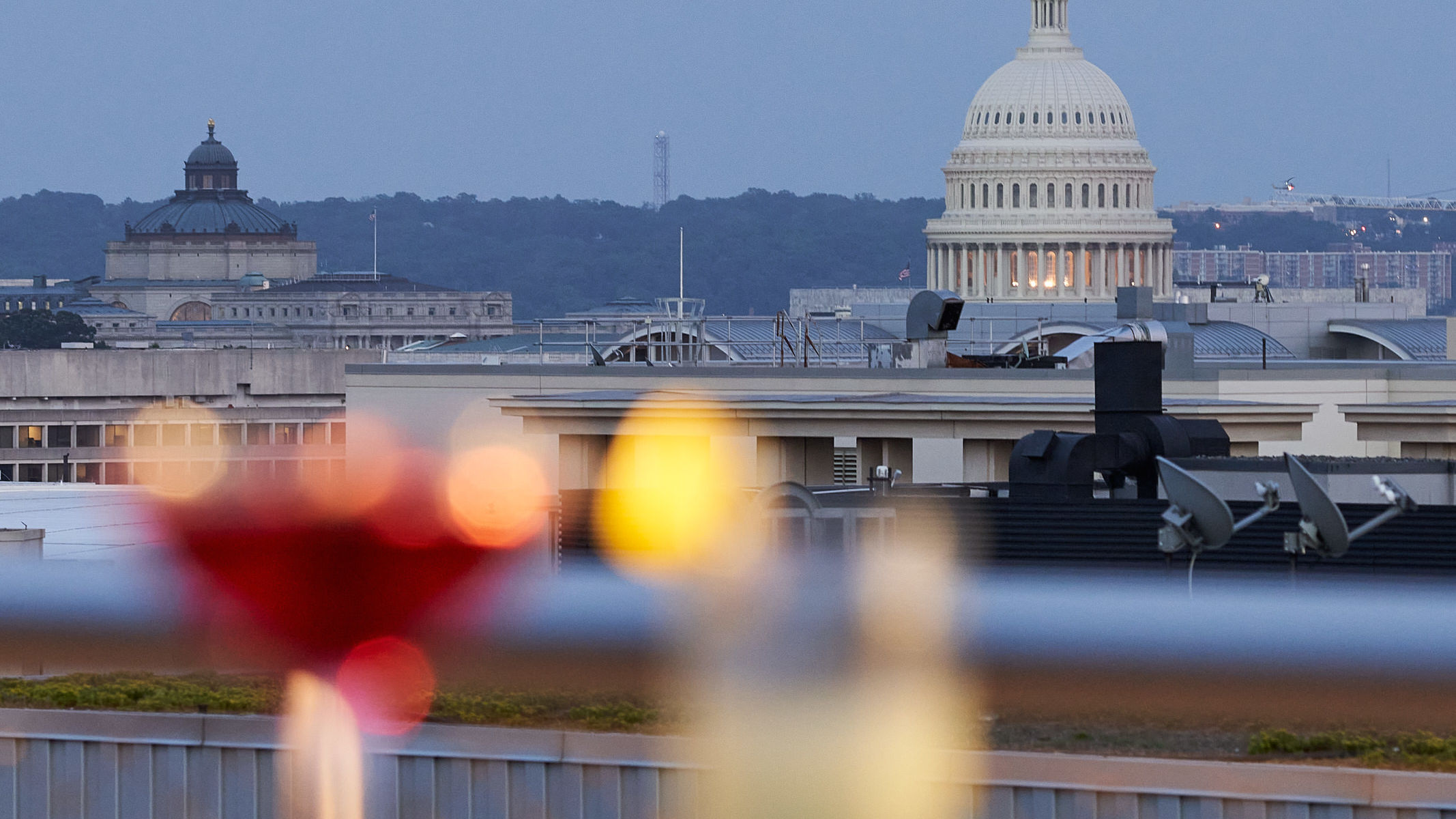 从屋顶酒吧的景观