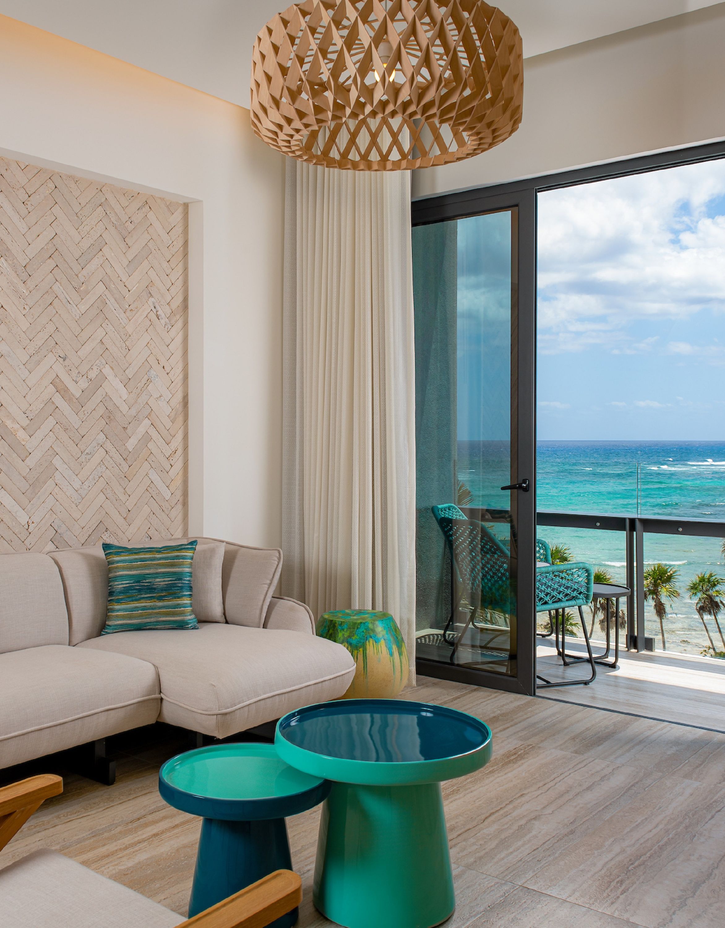 Suite Living Area and Balcony with Ocean View