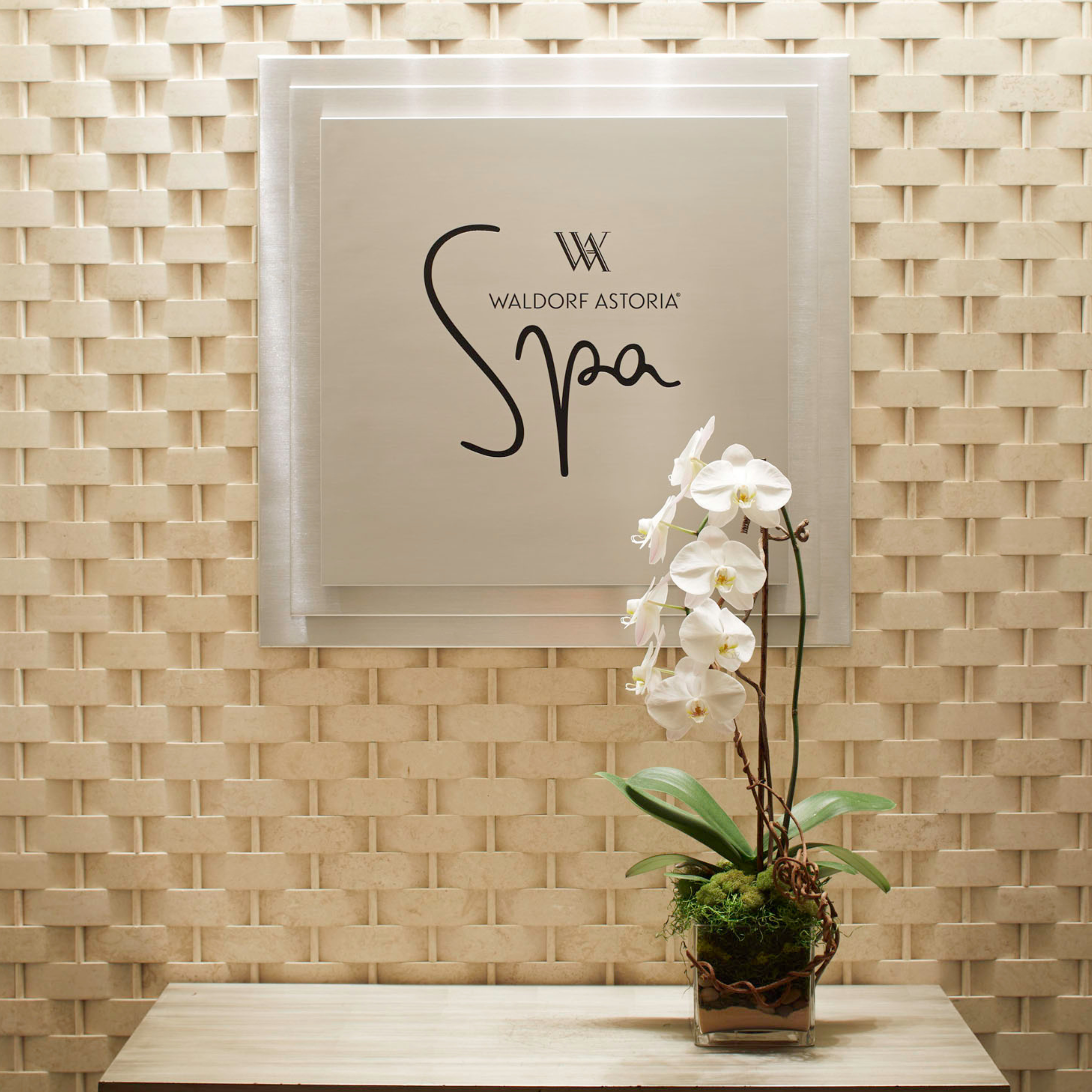 Logo on a Spa Lobby