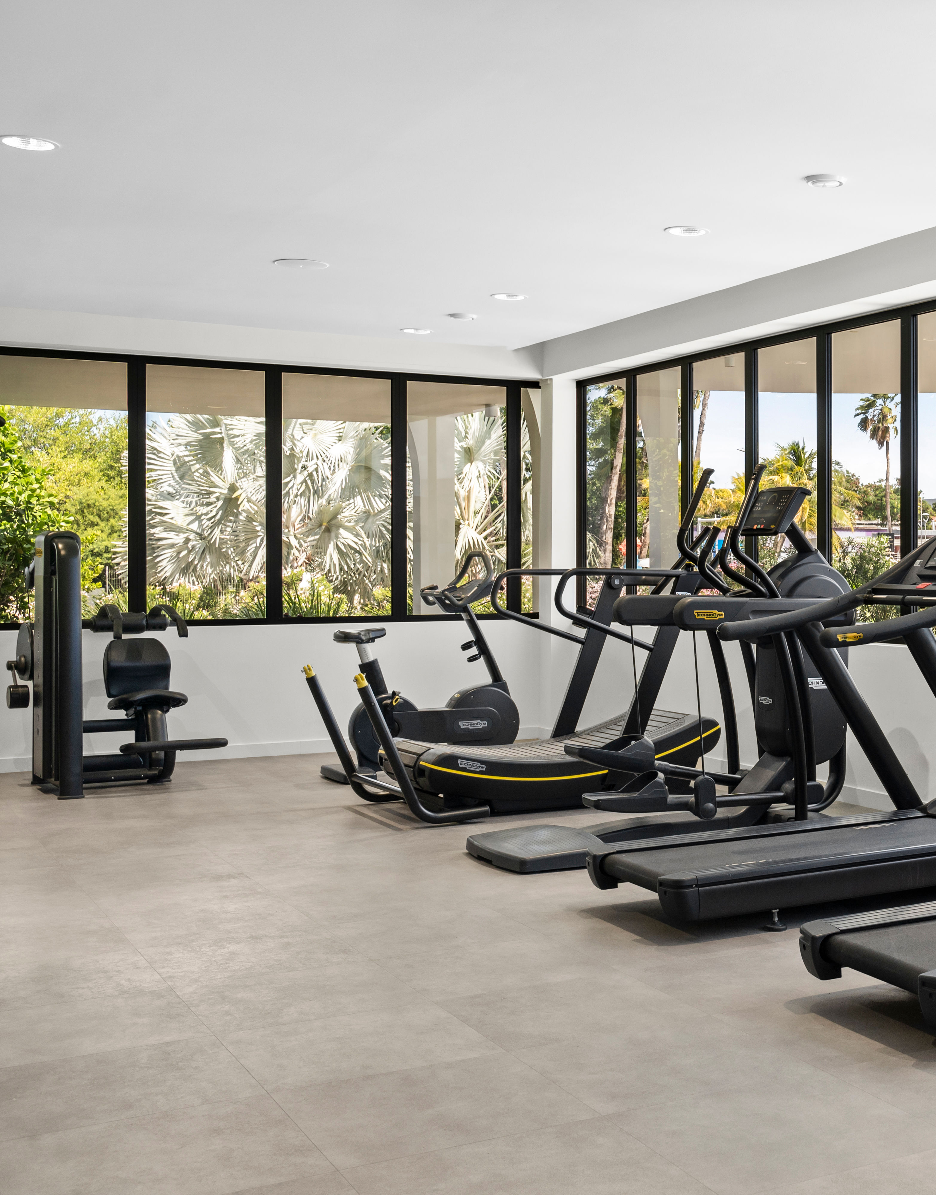 Treadmills in a Fitness Center