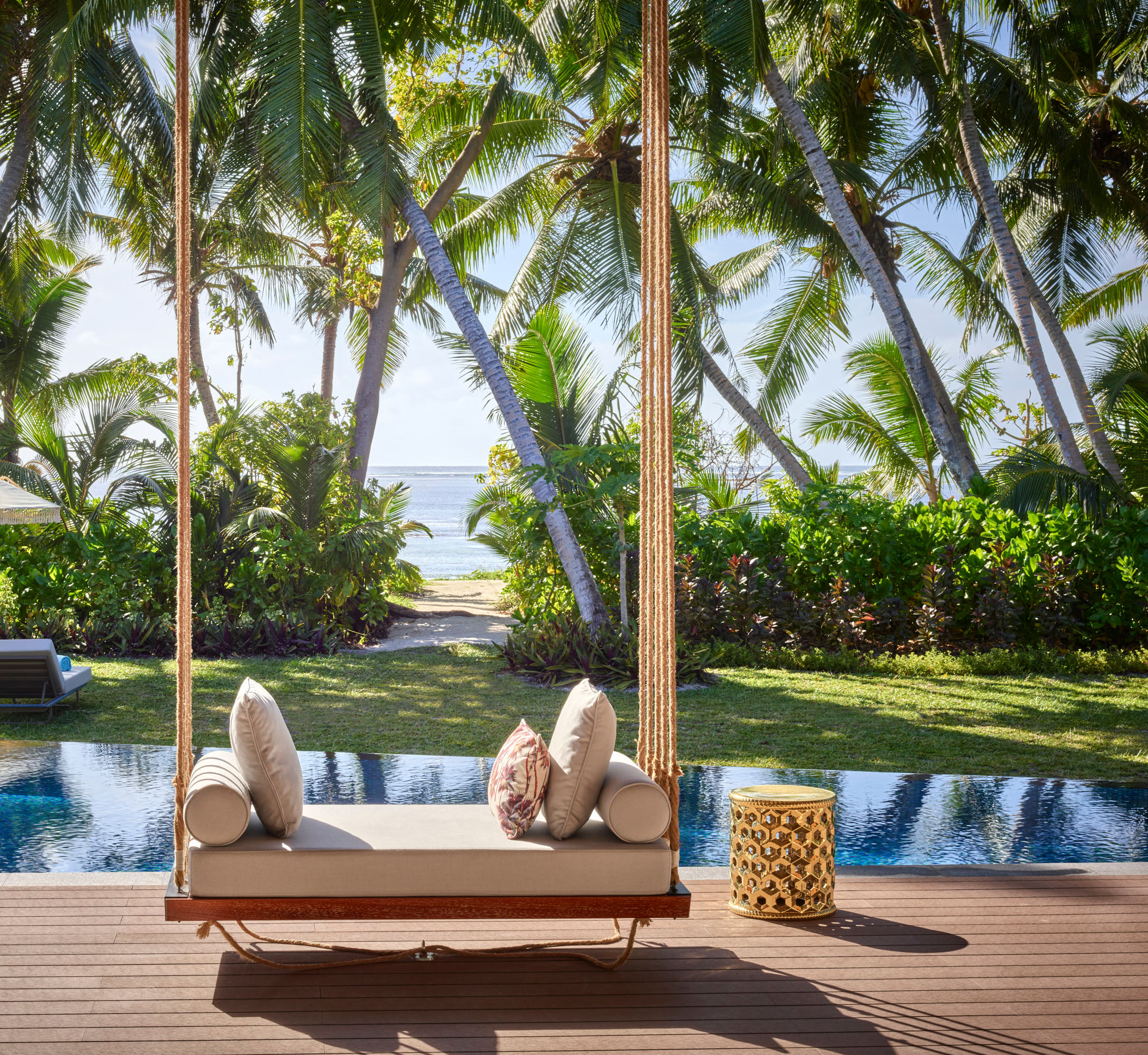 View from villa terrace to the ocean.