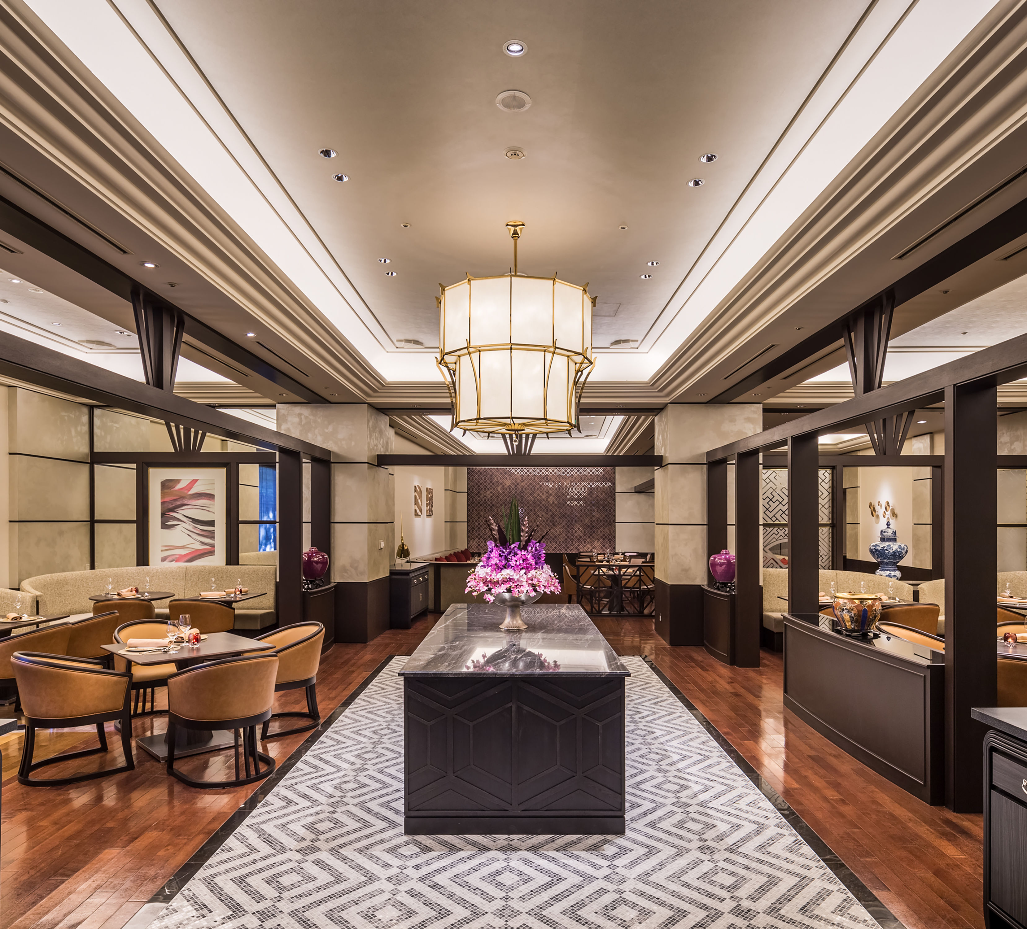 Restaurant Dining Area with Chairs and Tables