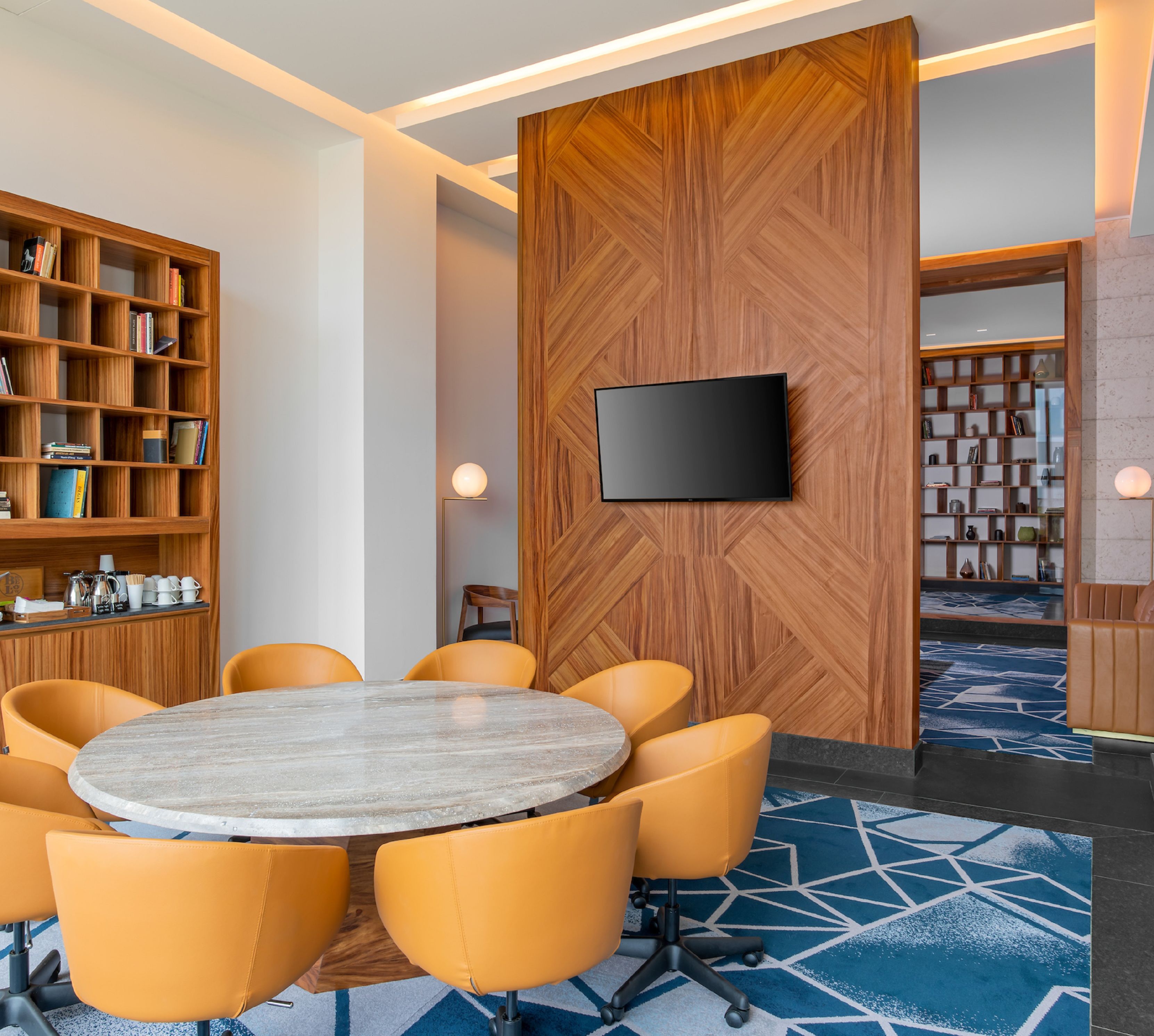 small meeting room with round table