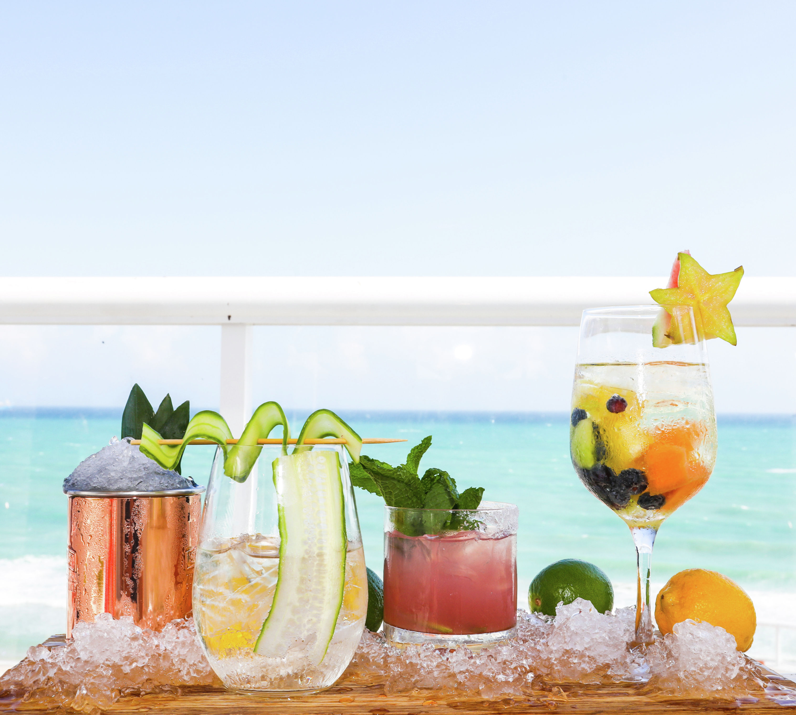 Fresh Cocktails with an Ocean View