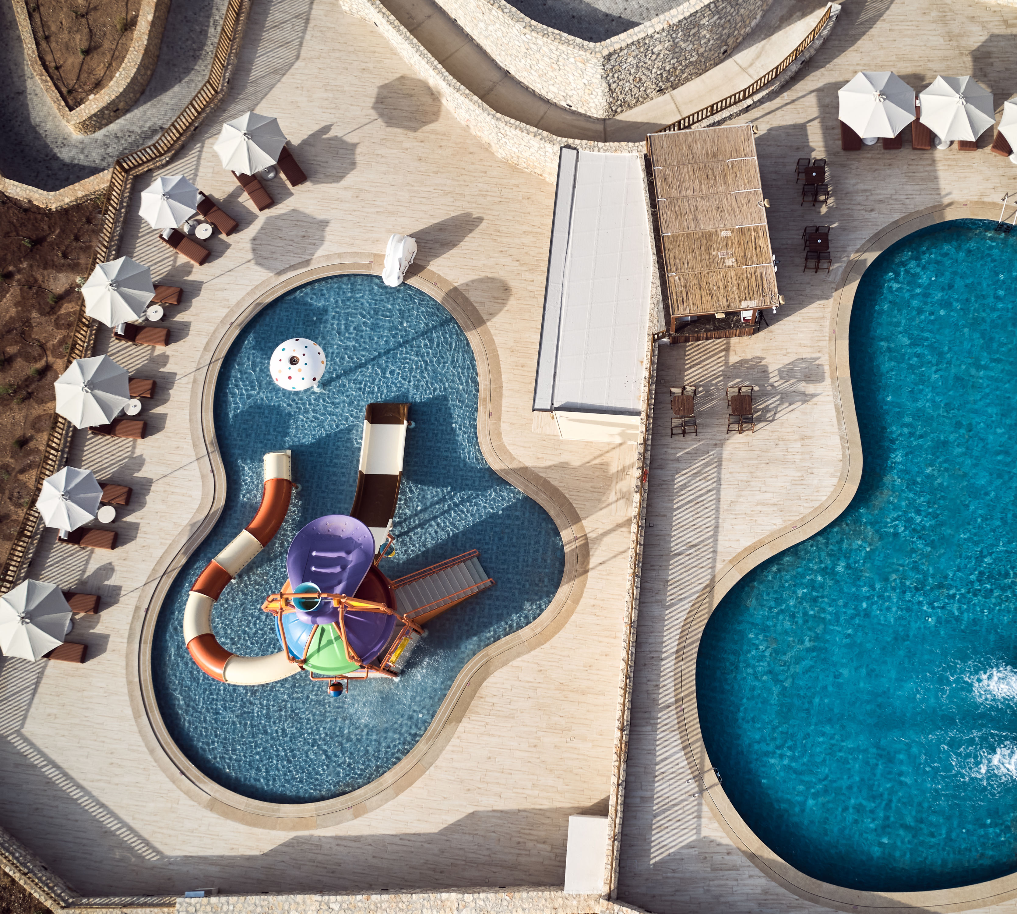 Aerial View of Outdoor Pool Area
