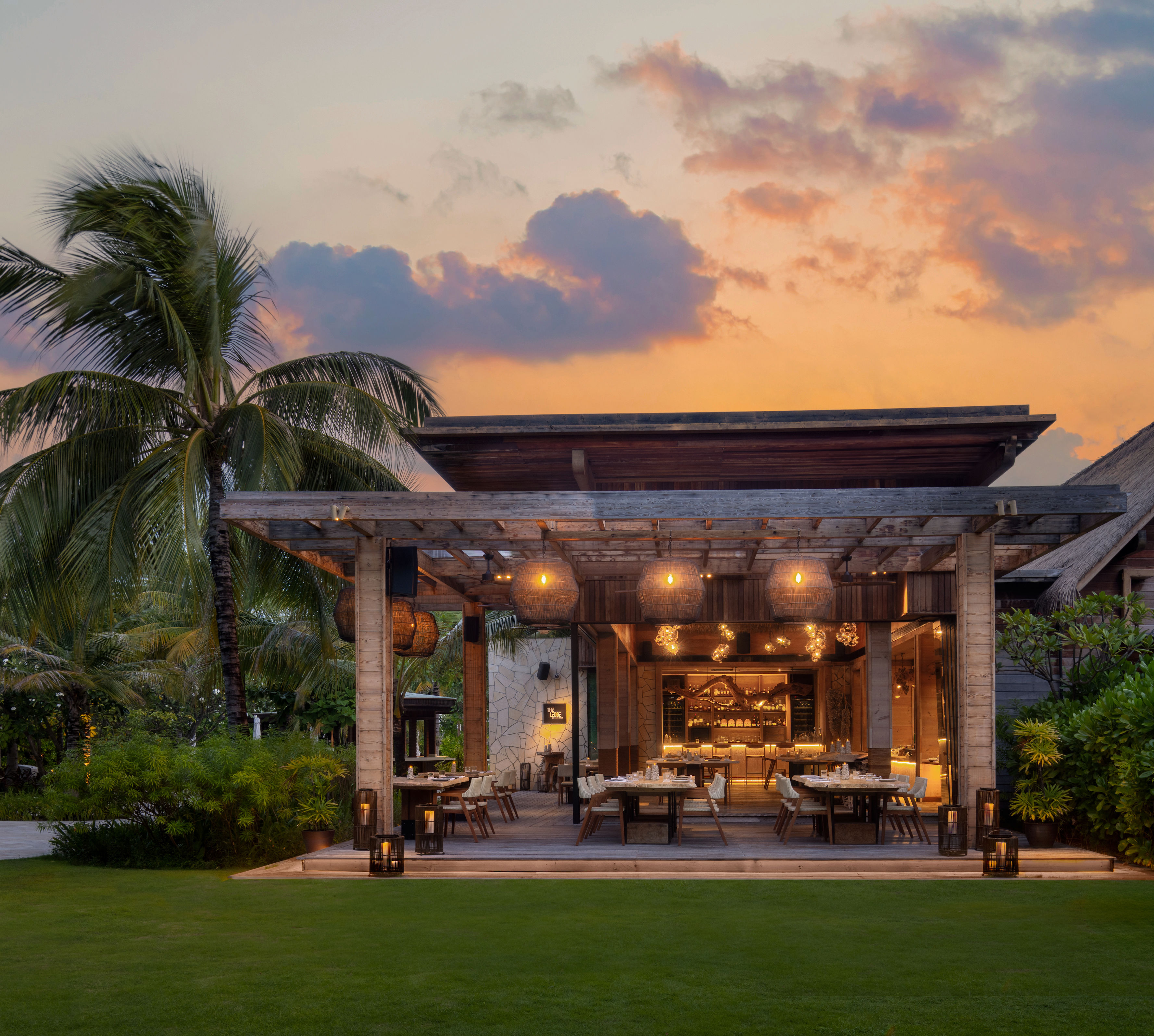 Exterior of the The Ledge Restaurant at Sunset