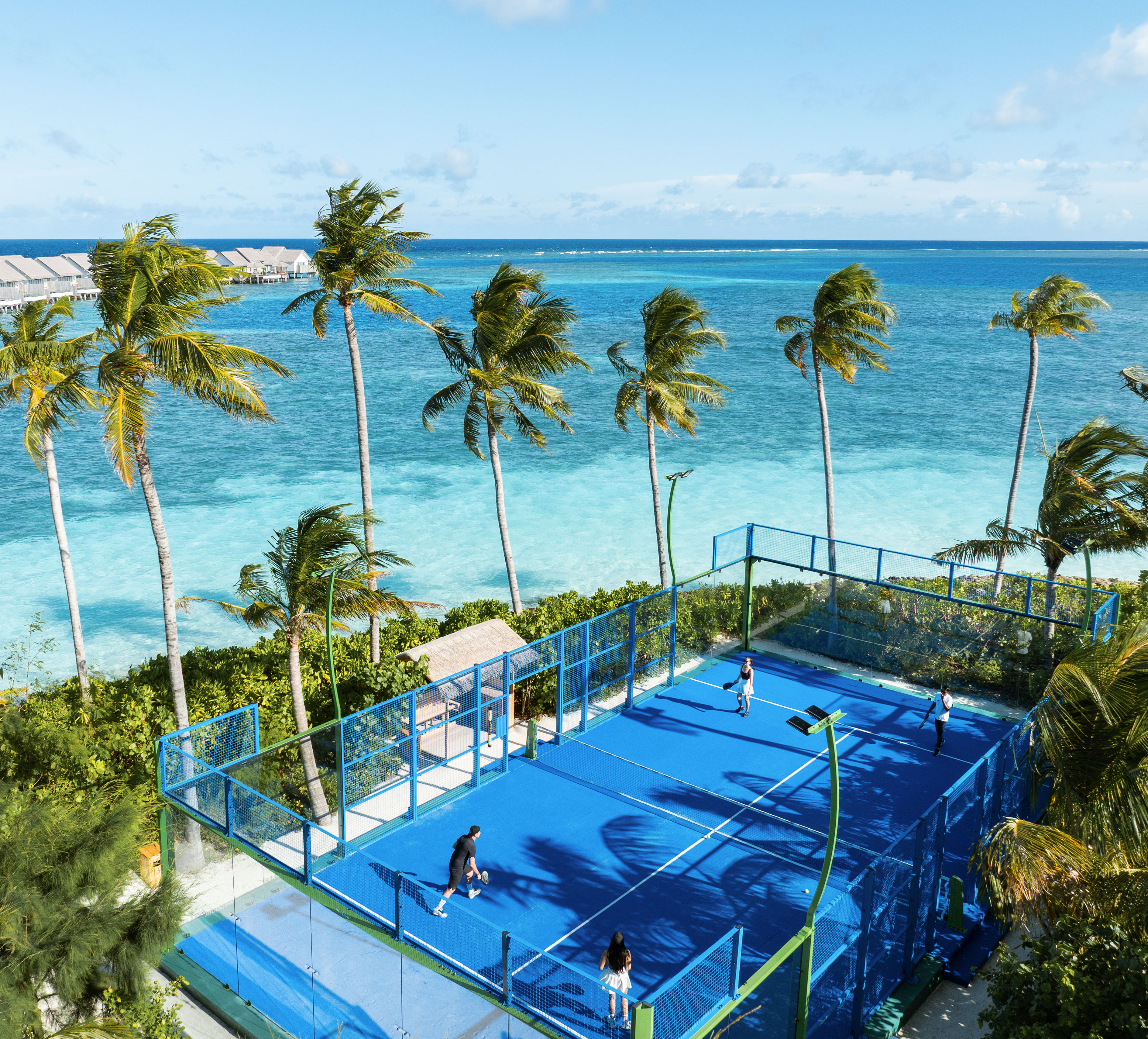 People Playing in Outdoor Padel Court
