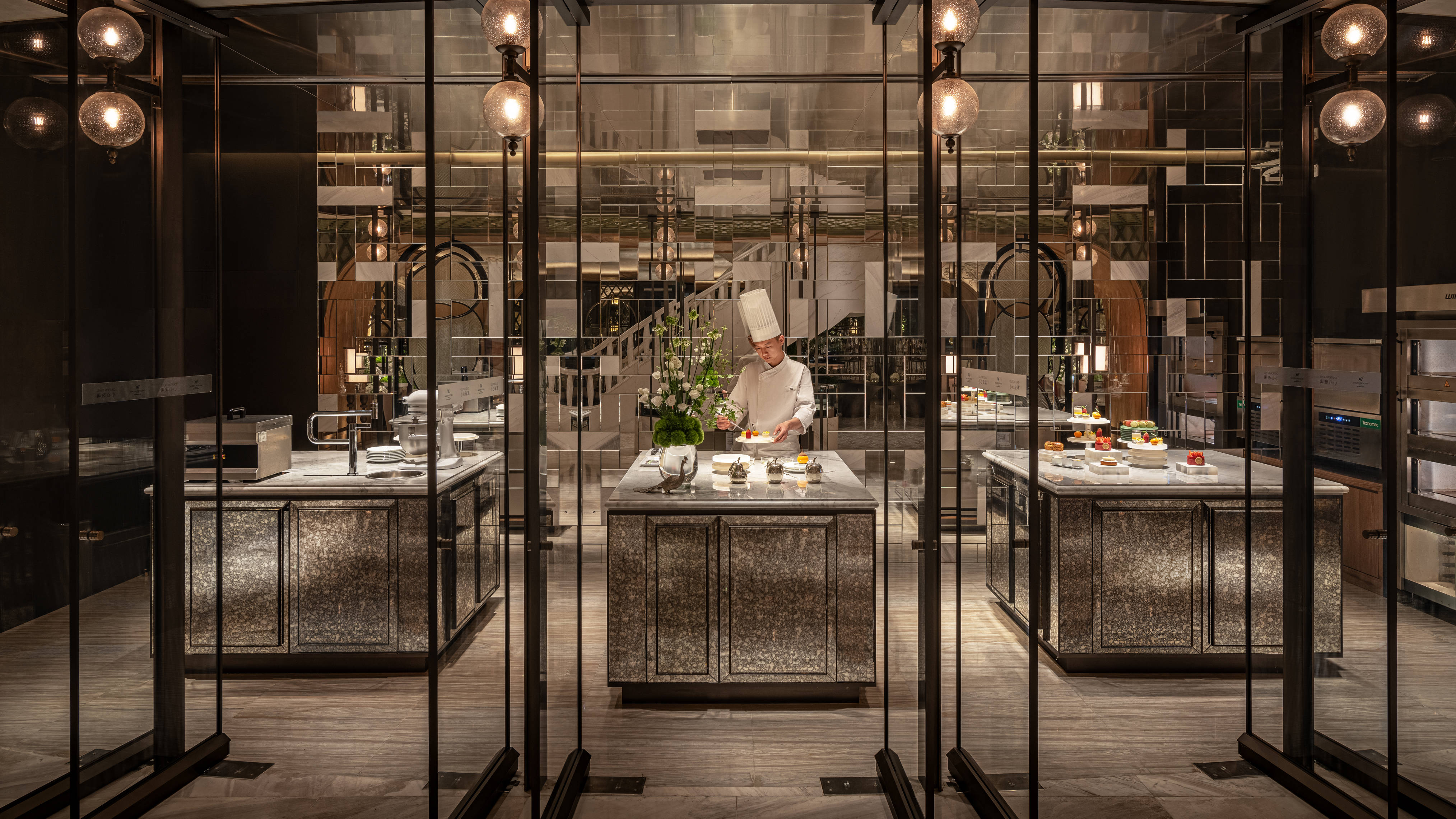 pastry chef in restaurant