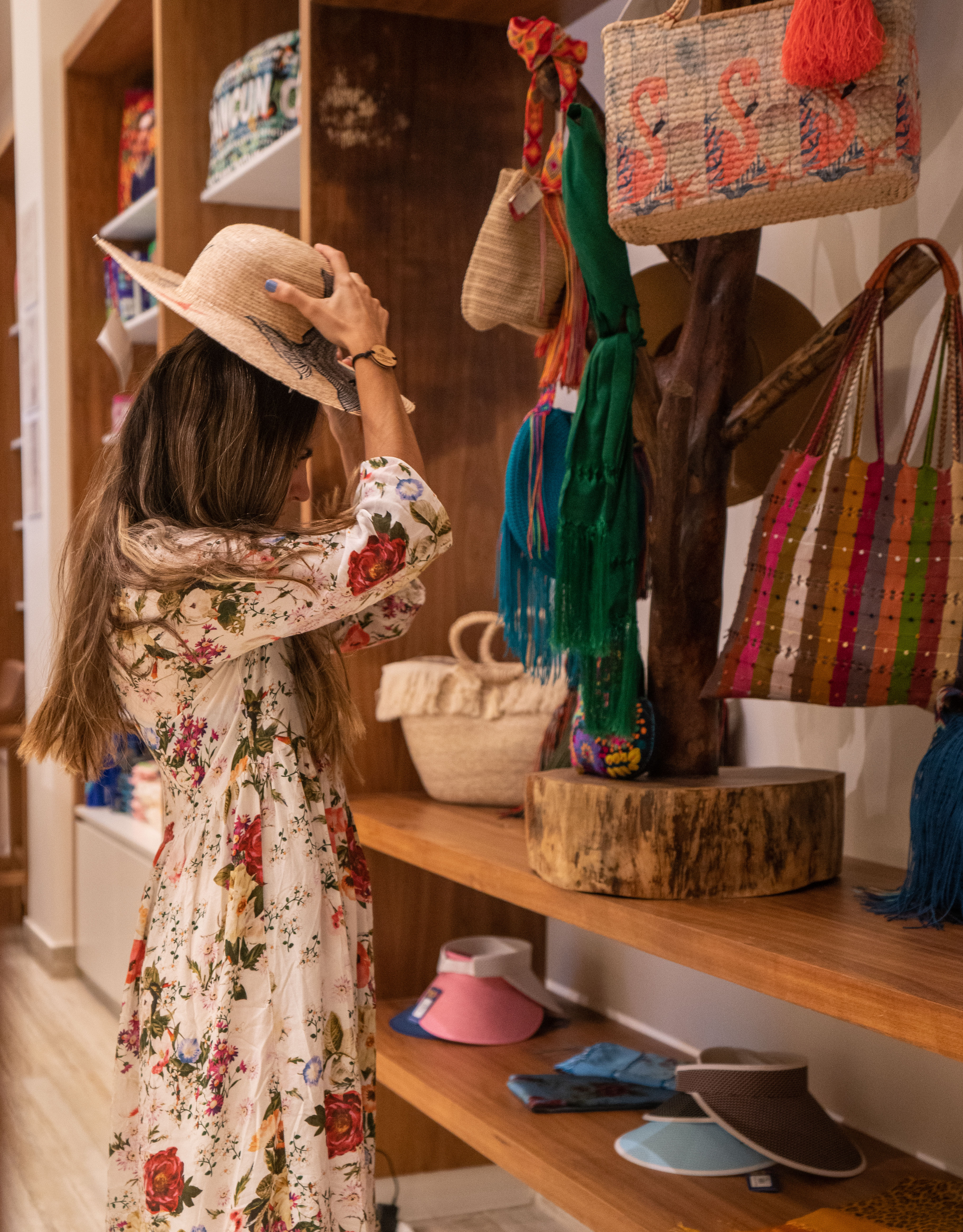 A lady shopping at the Gift Shop