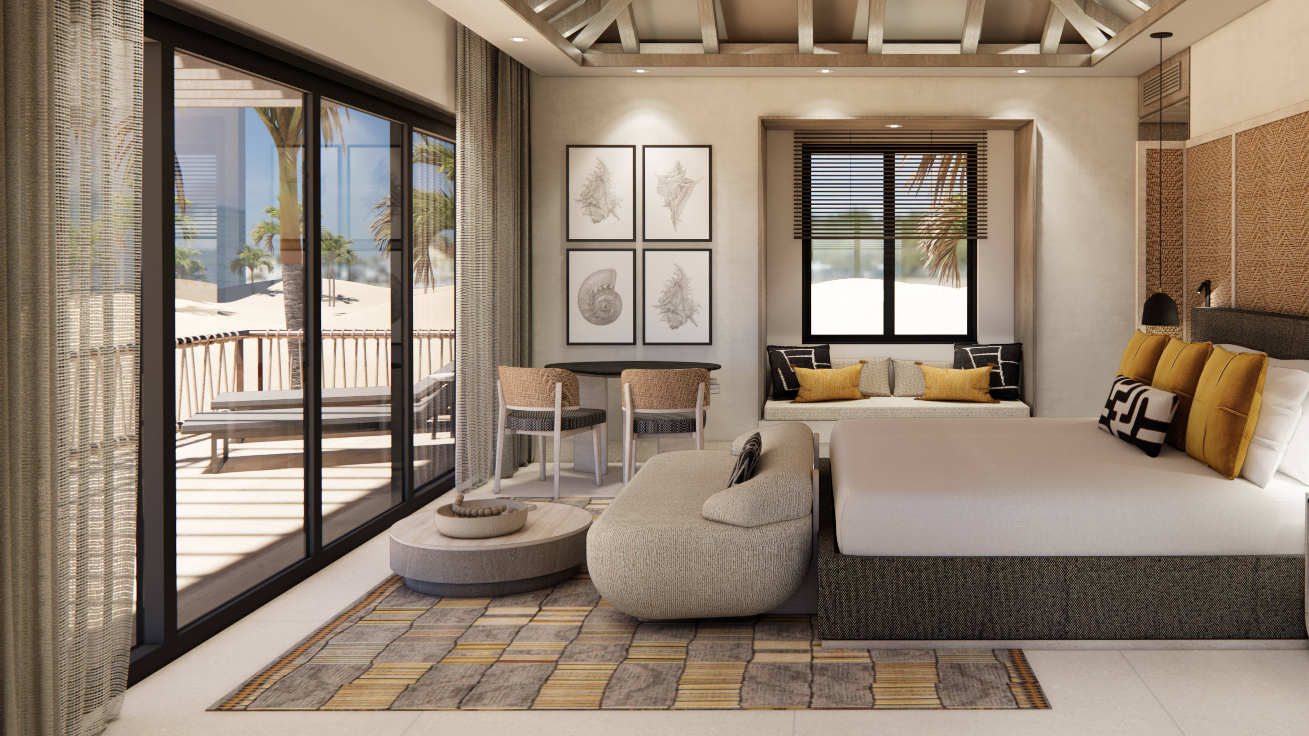 Beach Bungalow Studio Suite – Kingsize-Bett