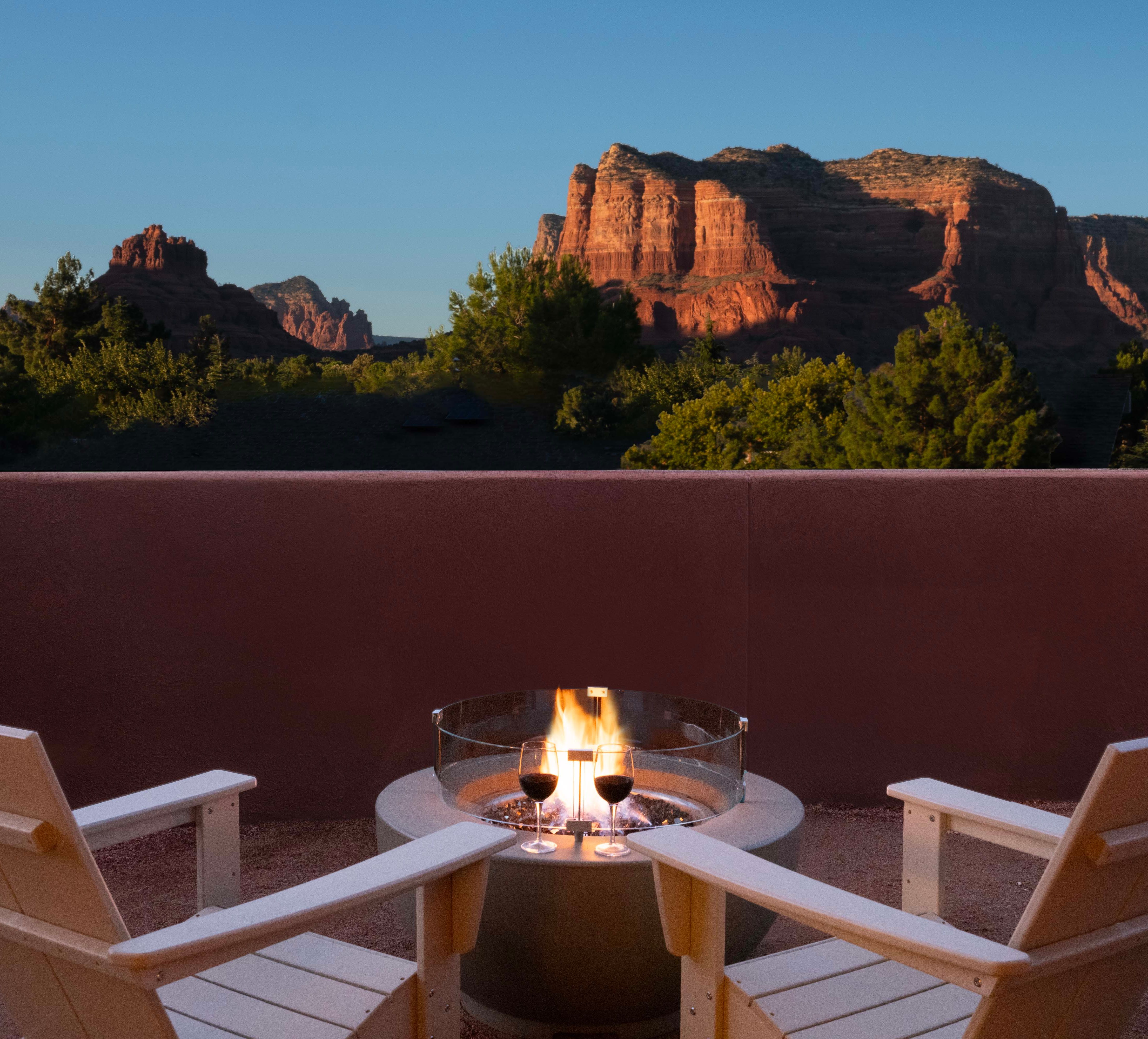 firebowl outside hotel