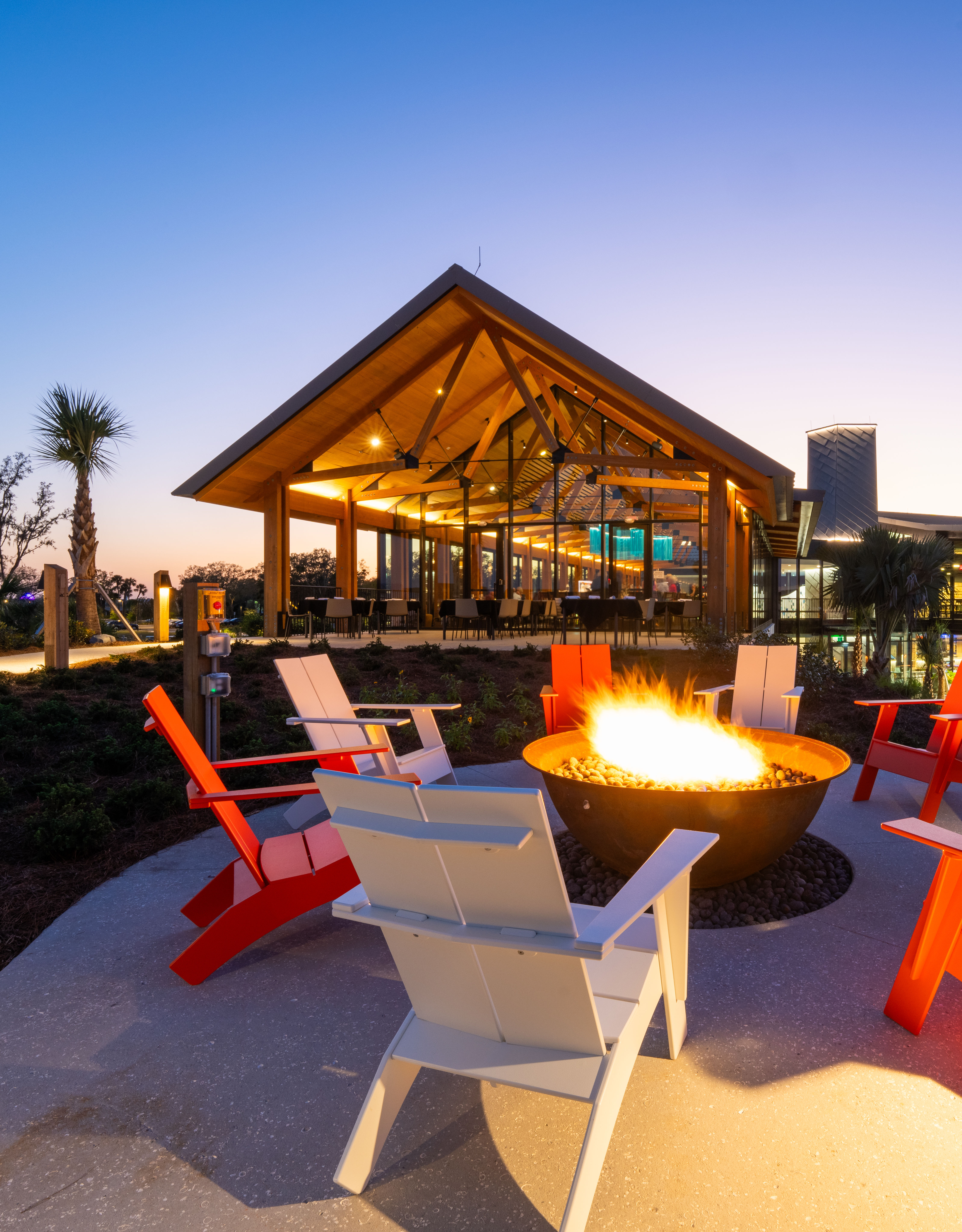 Outdoor Patio with a Firepit