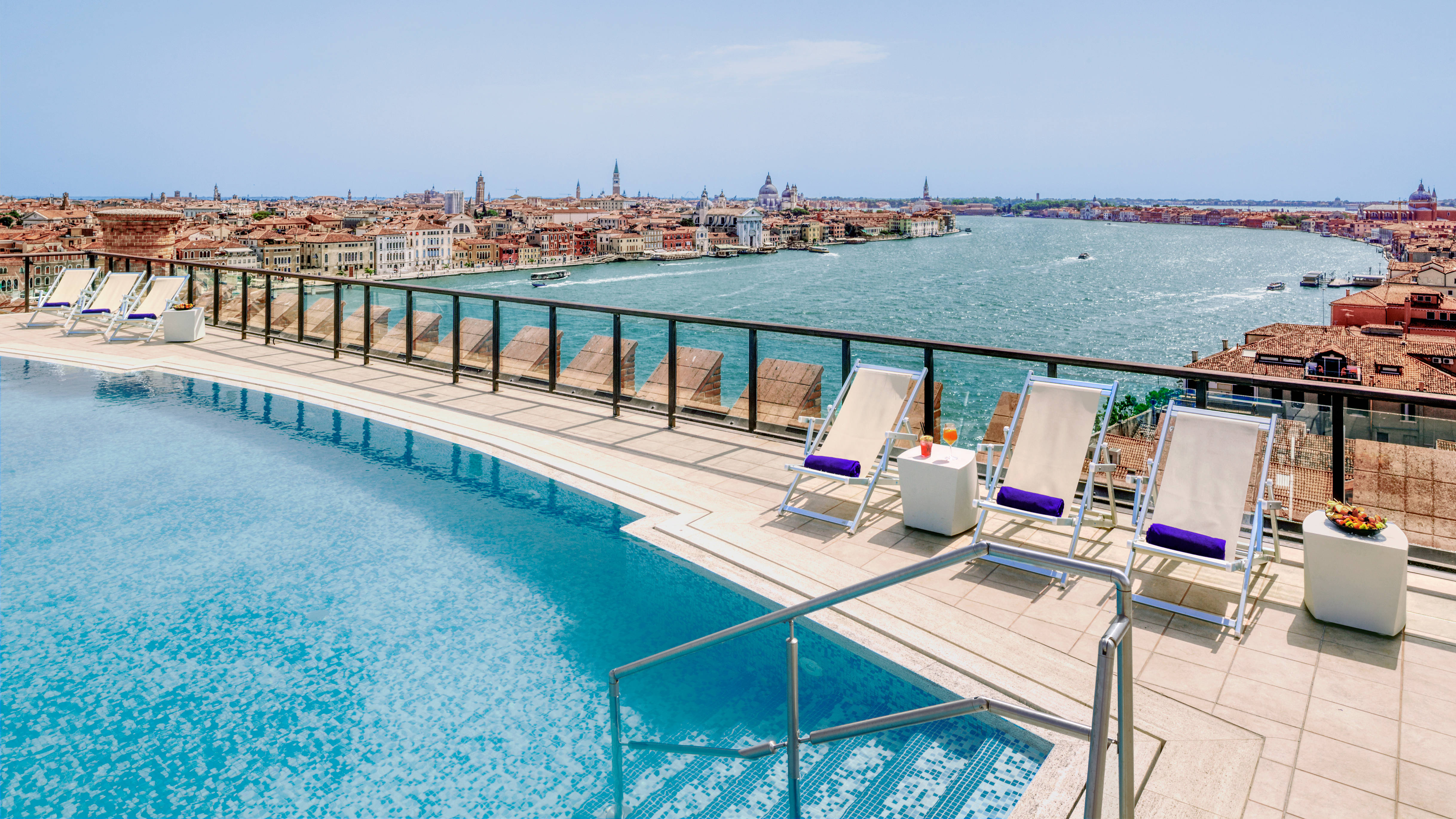 outdoor pool overlooking water