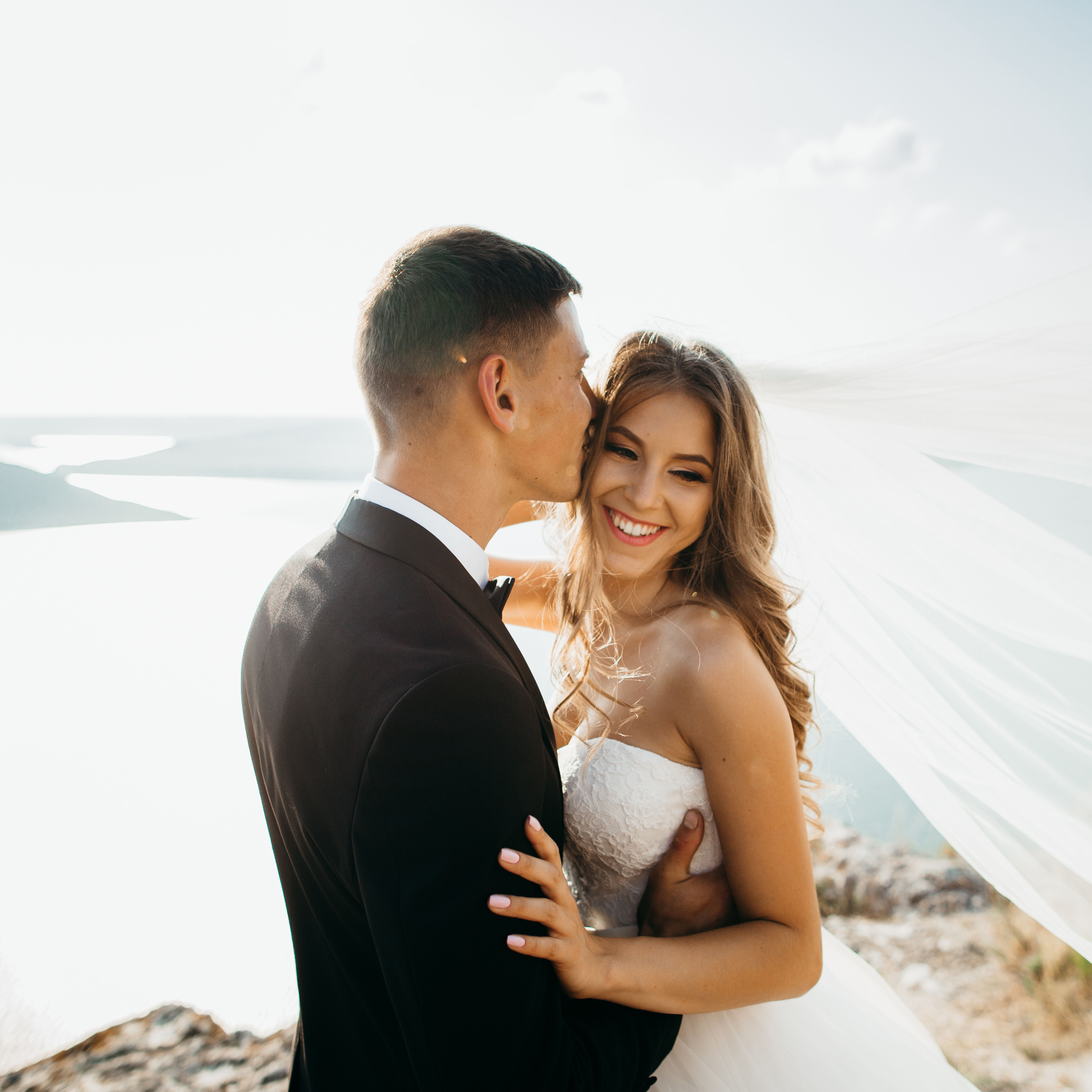 married couple on beach