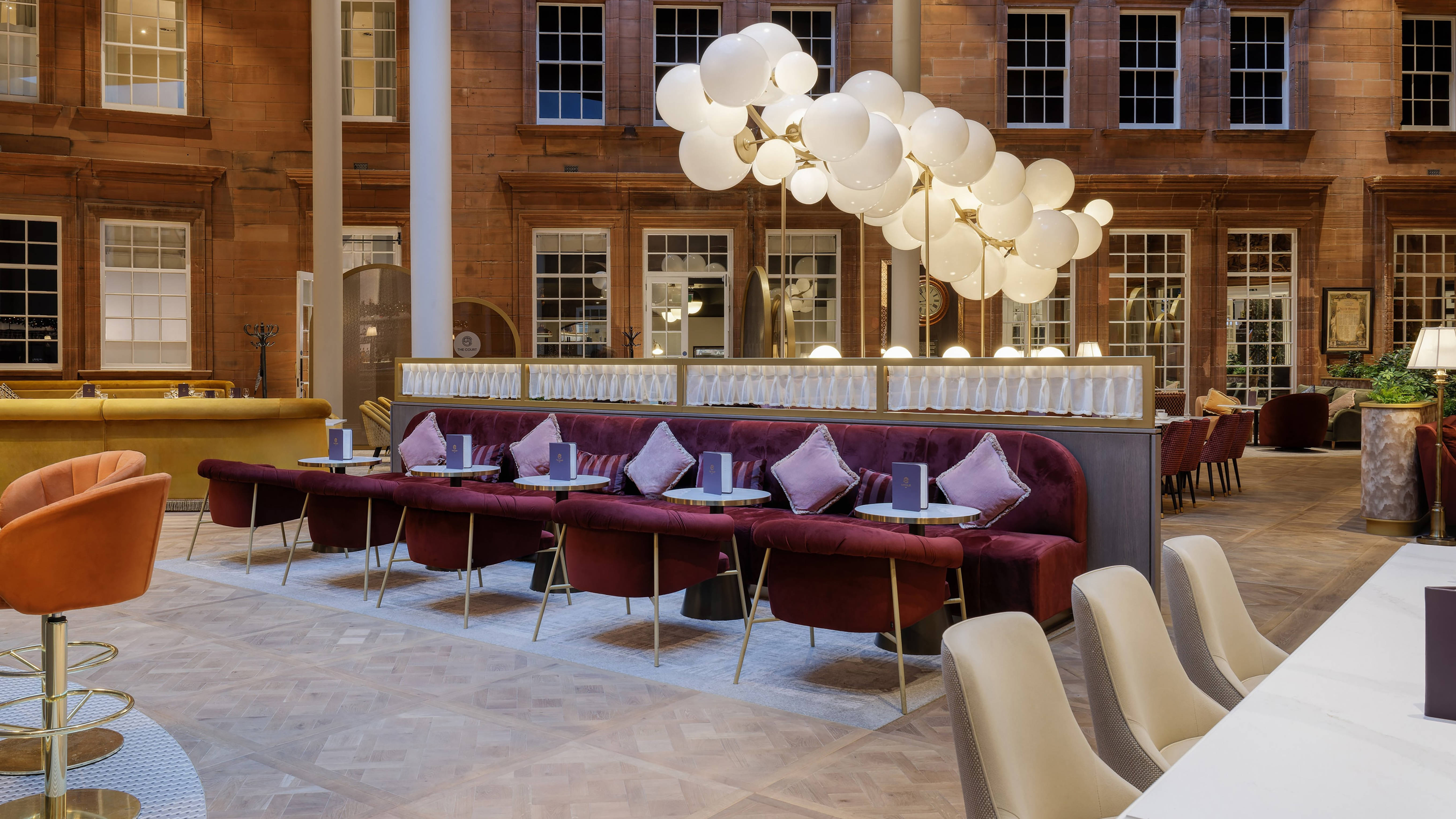 Sitzbereich im Restaurant "The Court"