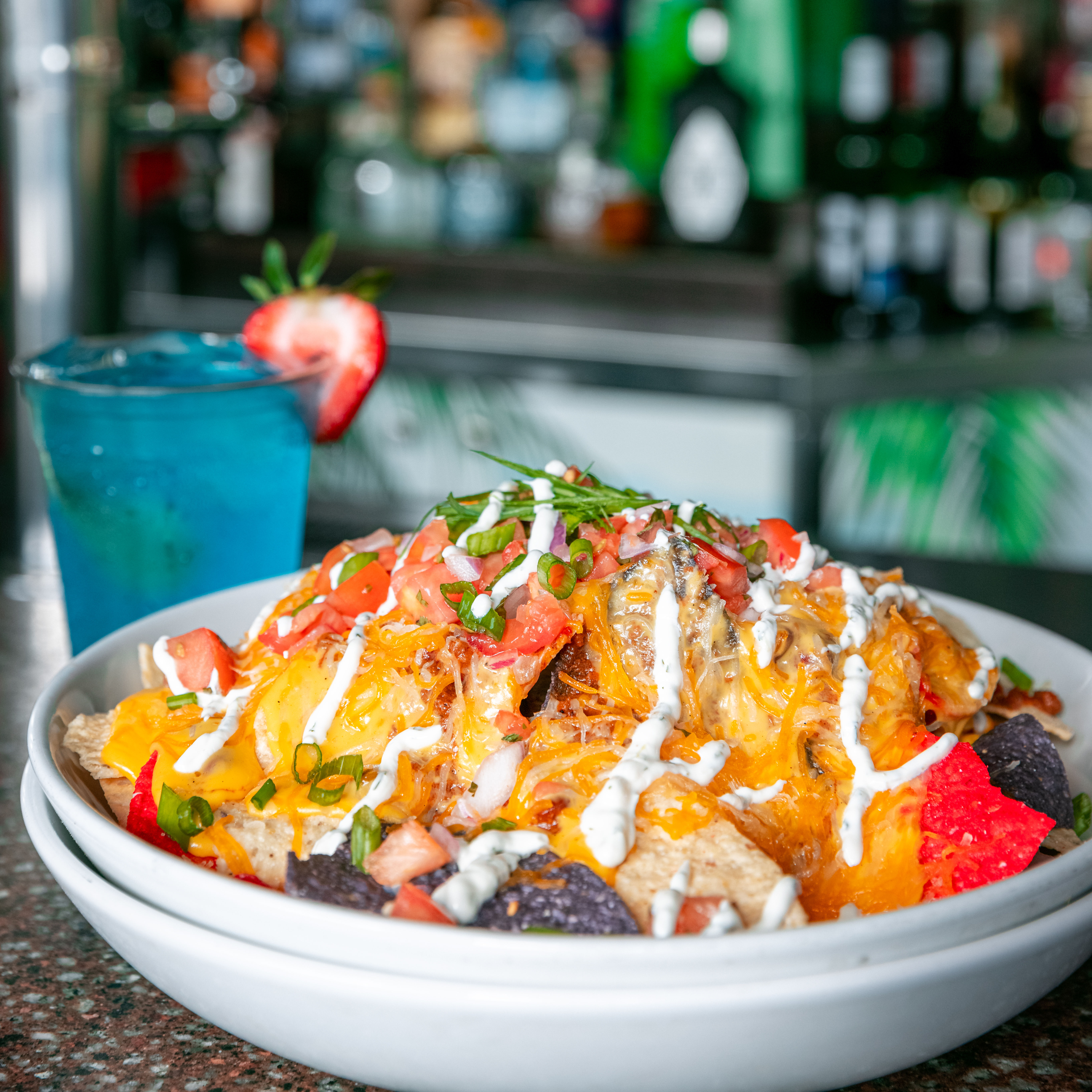 Nachos at Barefoot Bar