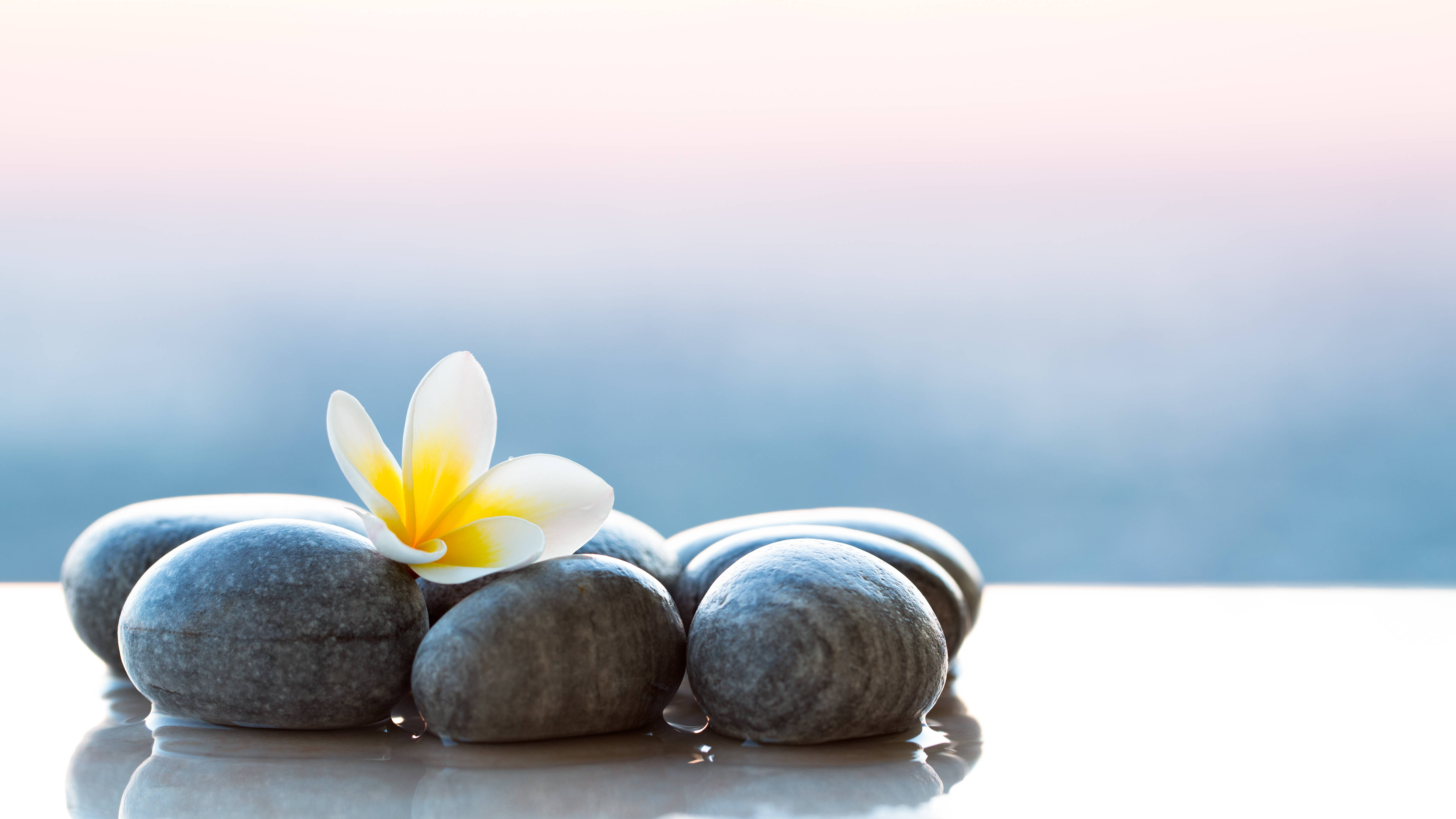 Shot of stones at spa