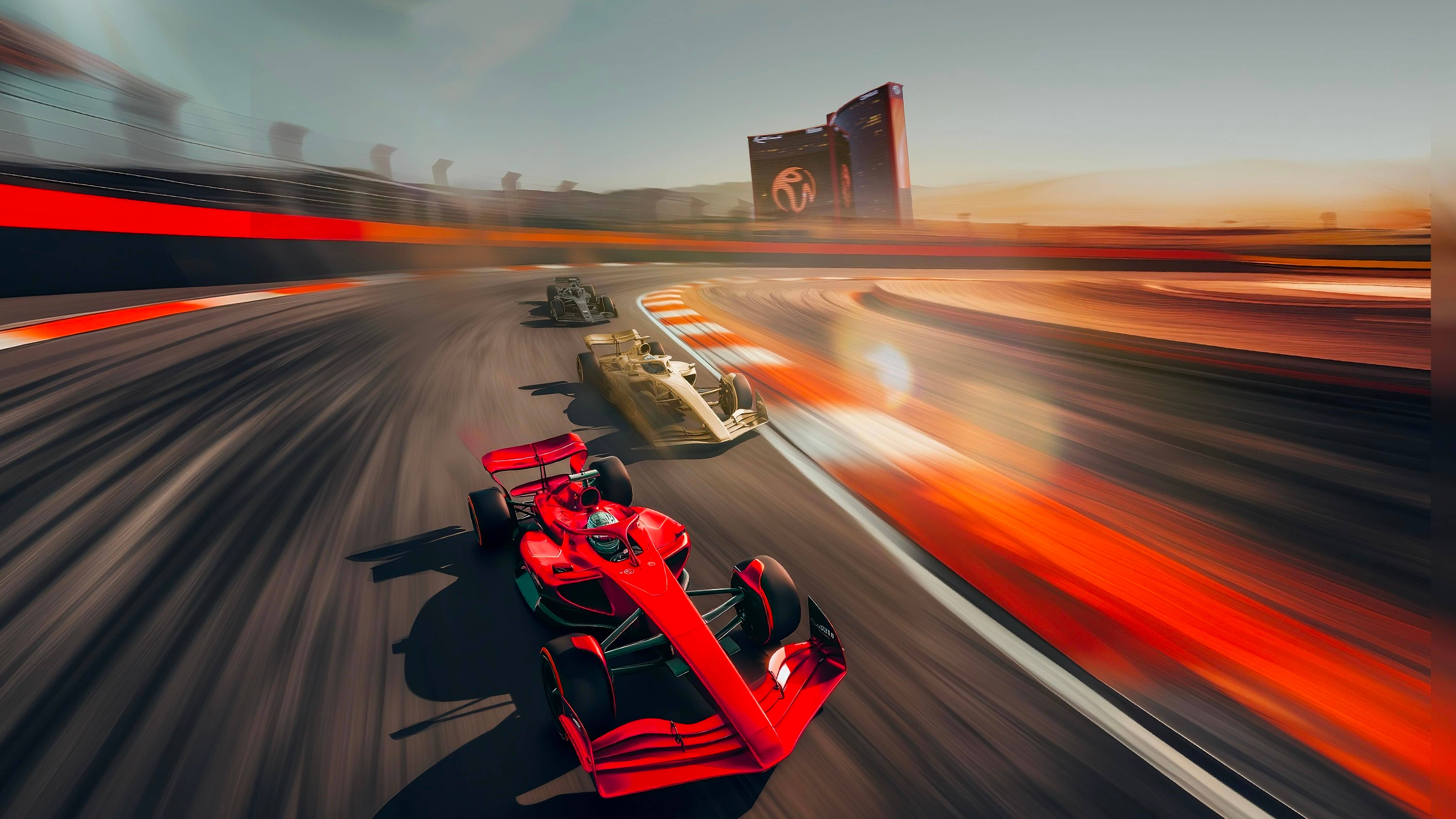 Formula One 紅賽車走向圓道