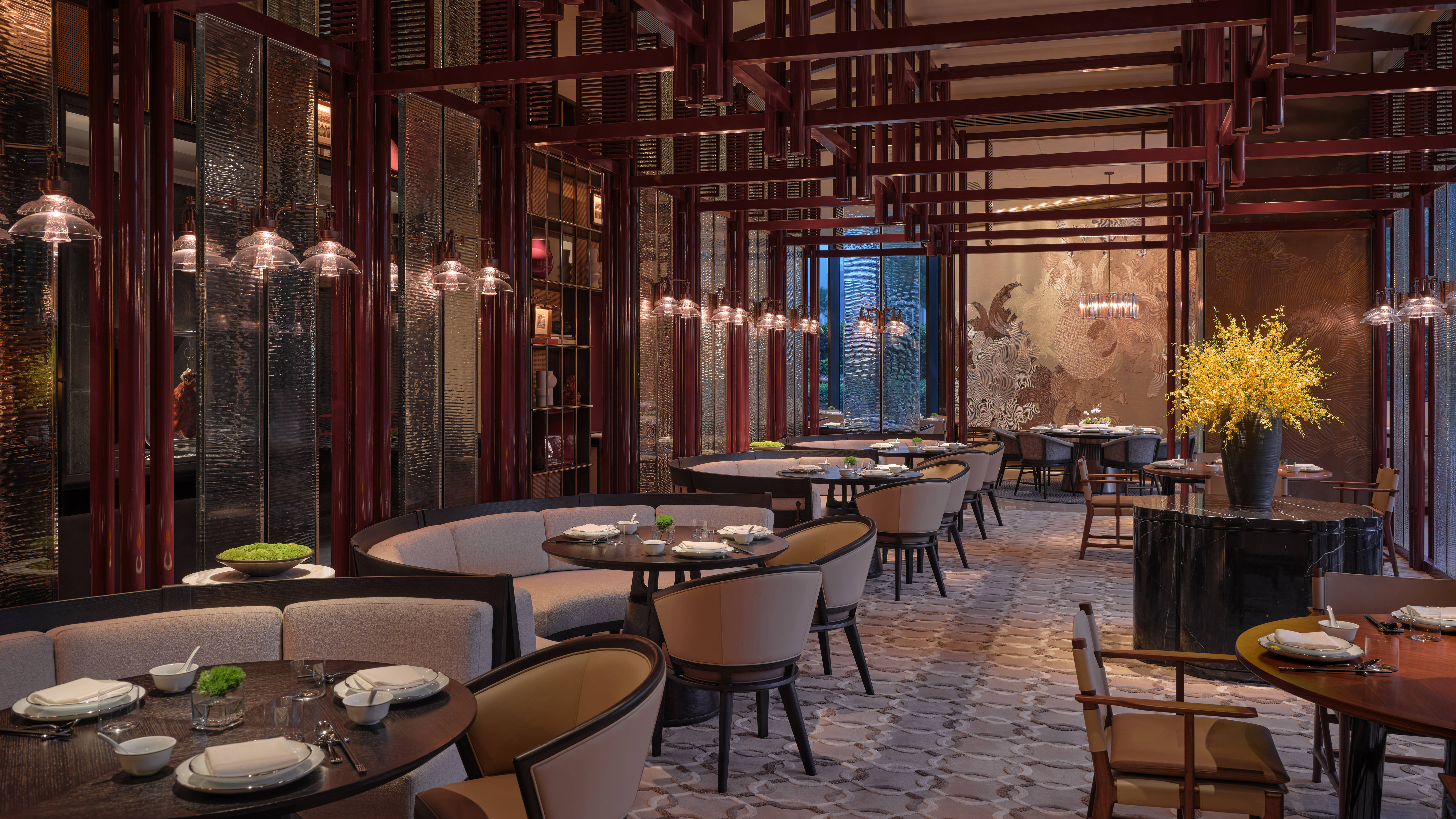 CH'AO Chinese Restaurant Lobby Night View