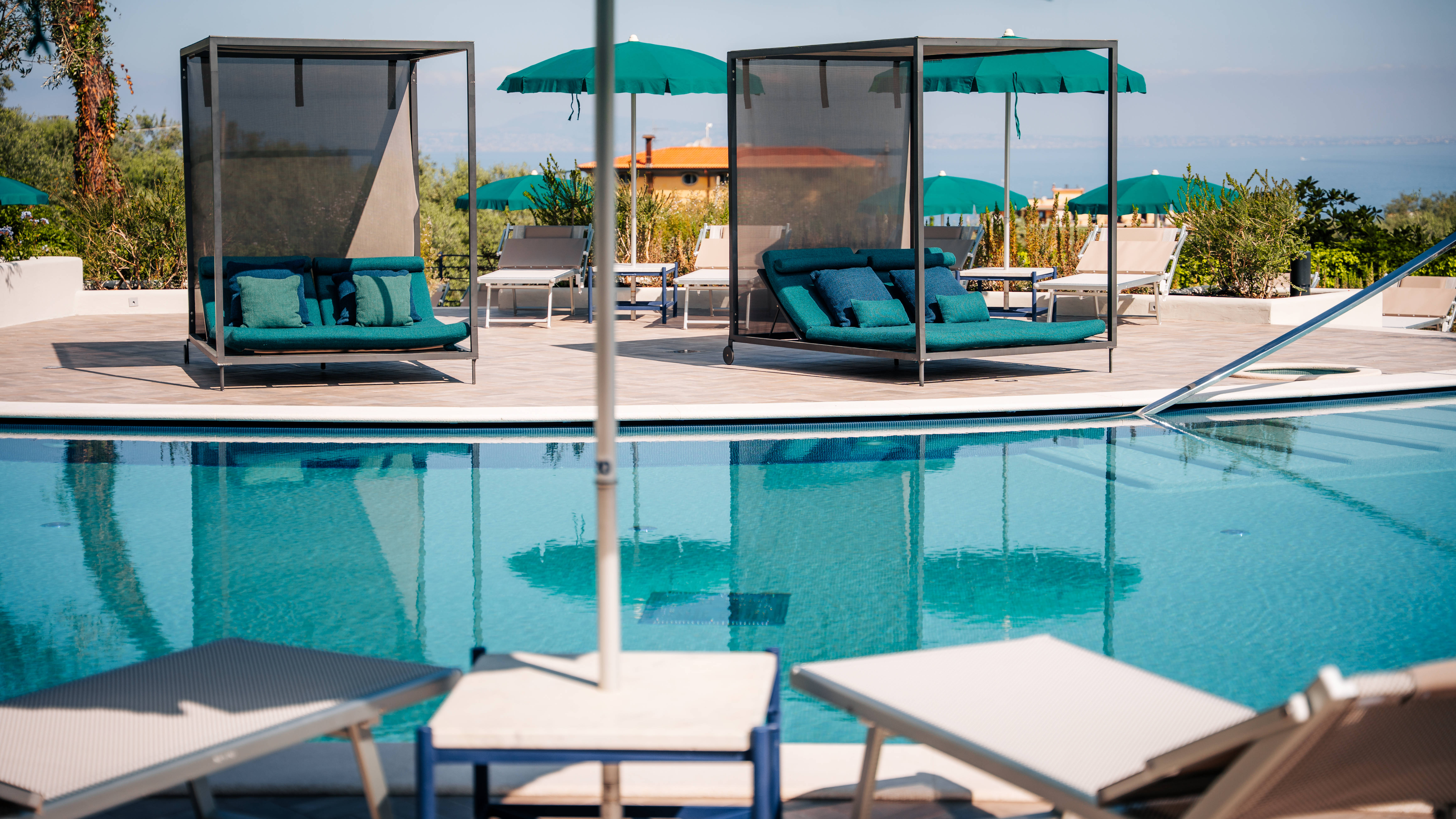 Poolside comfortable seating