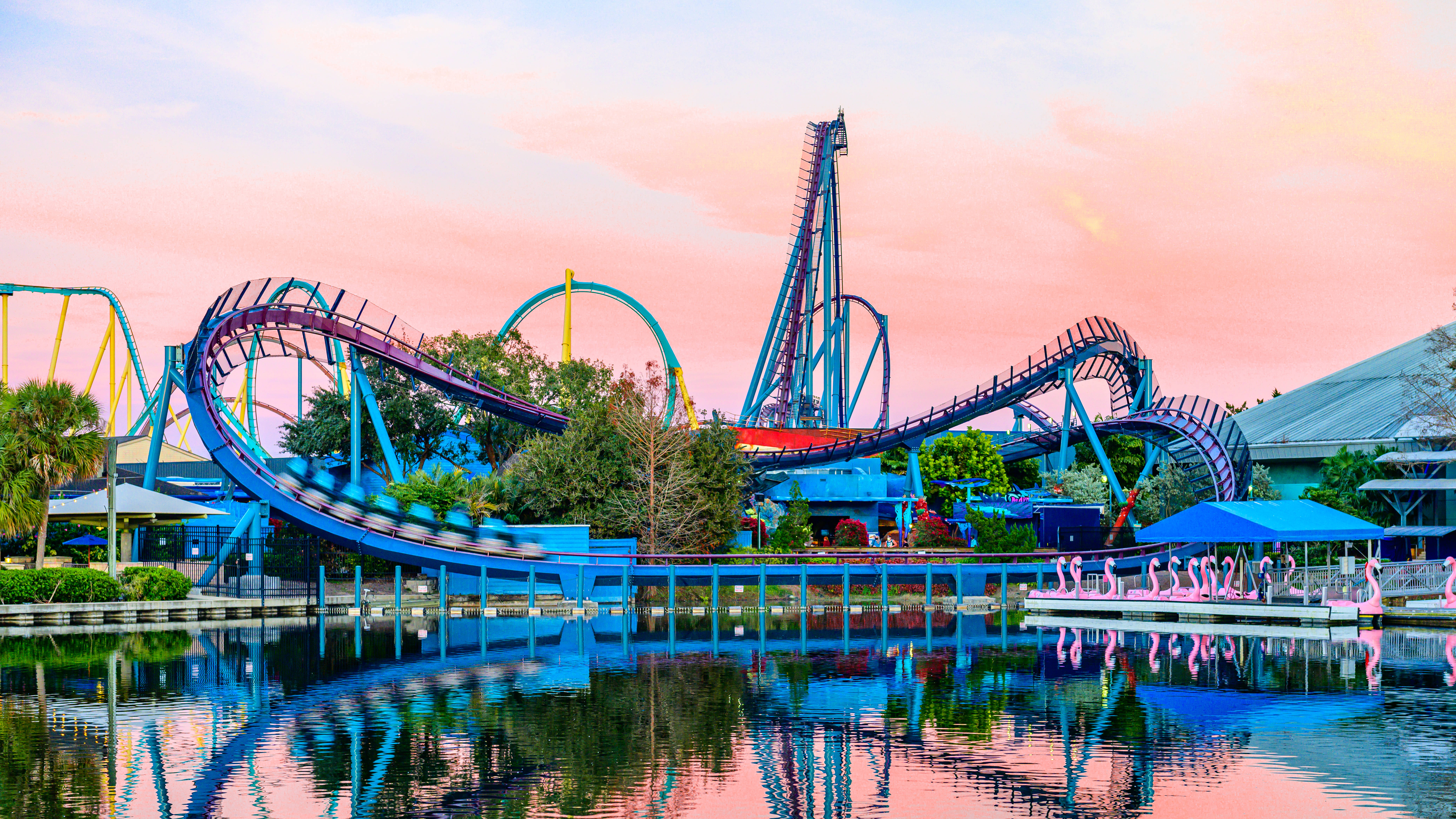 válečková dráha na vodní hladině