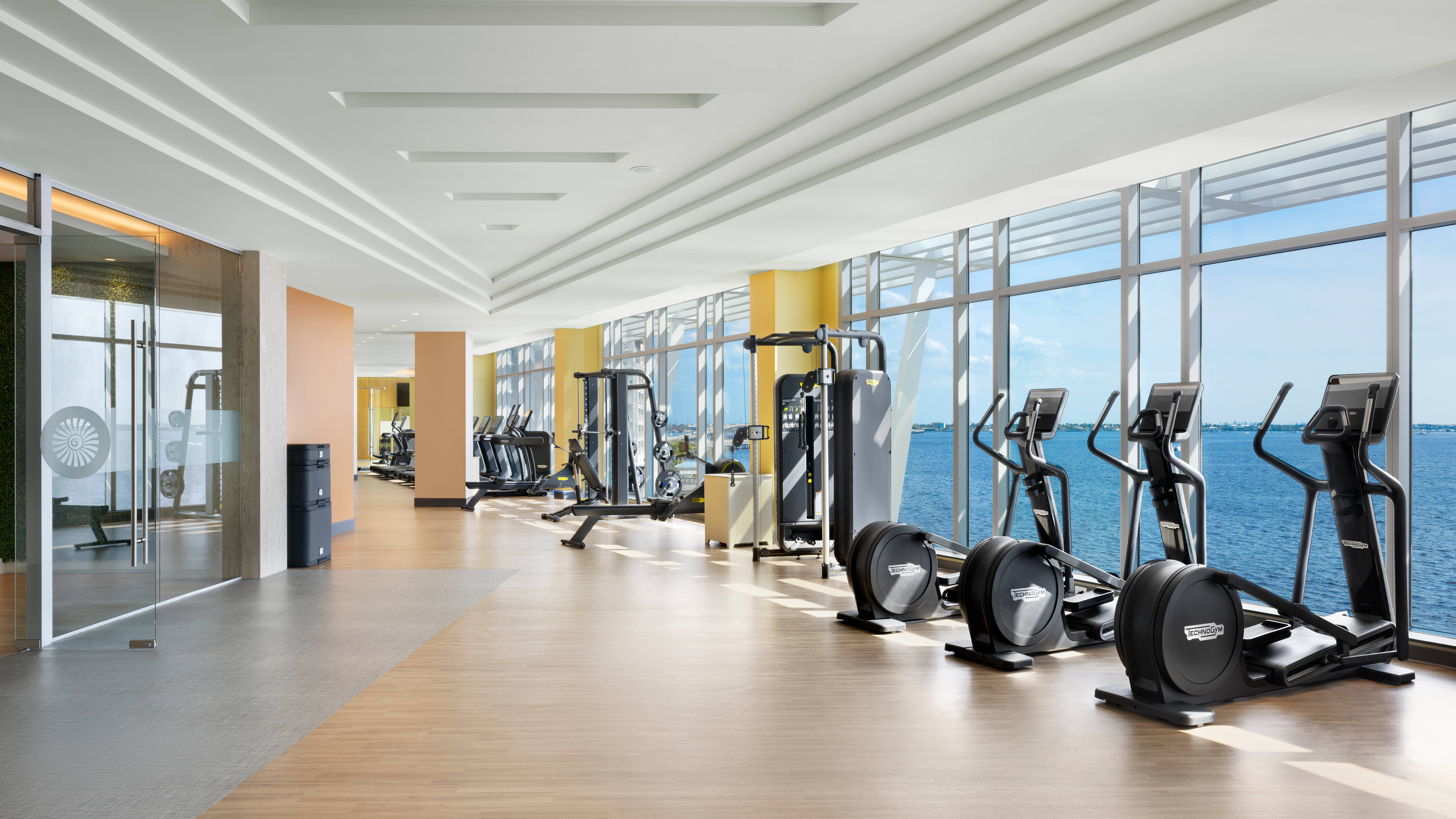 Elliptical Machines and Strength Equipment in Fitness Center