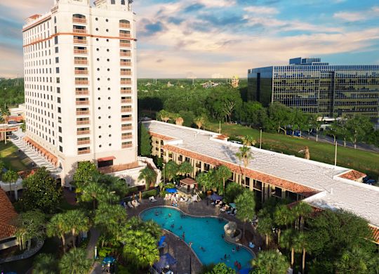 Aerial view of DoubleTree by Hilton Orlando Theme Park Resort