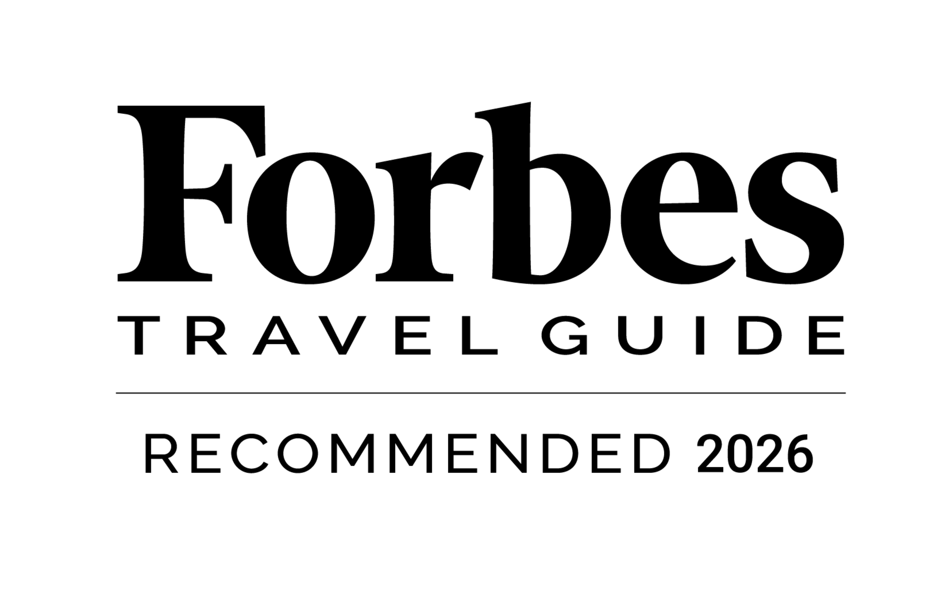 Forbes Travel guide recommended logo 2026