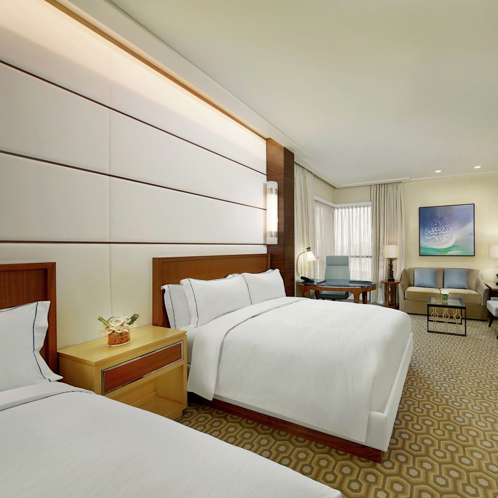 Executive Guestroom with Two Queen Beds and Lounge Area