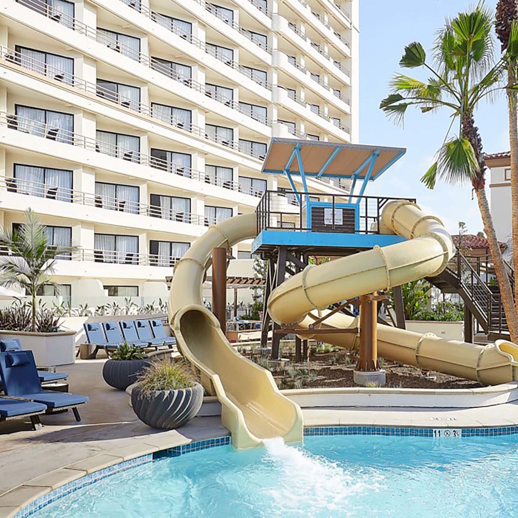Outdoor Pool with Water Slides