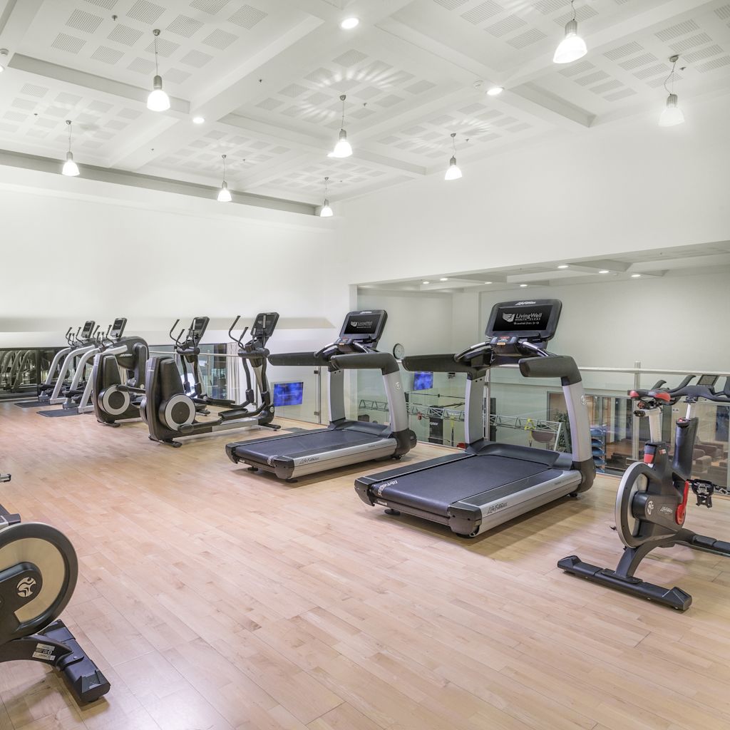 Cardio and aerobic machines in fitness centre