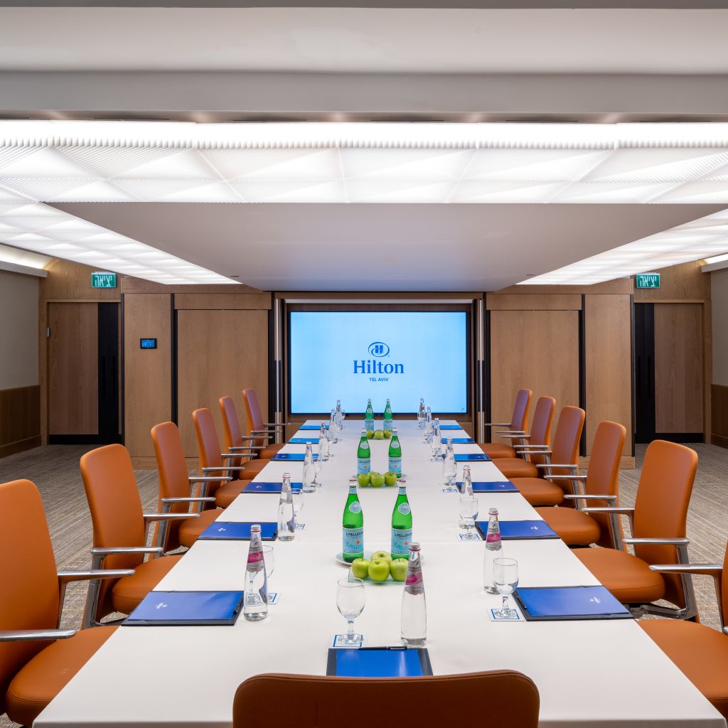 boardroom with table and chairs