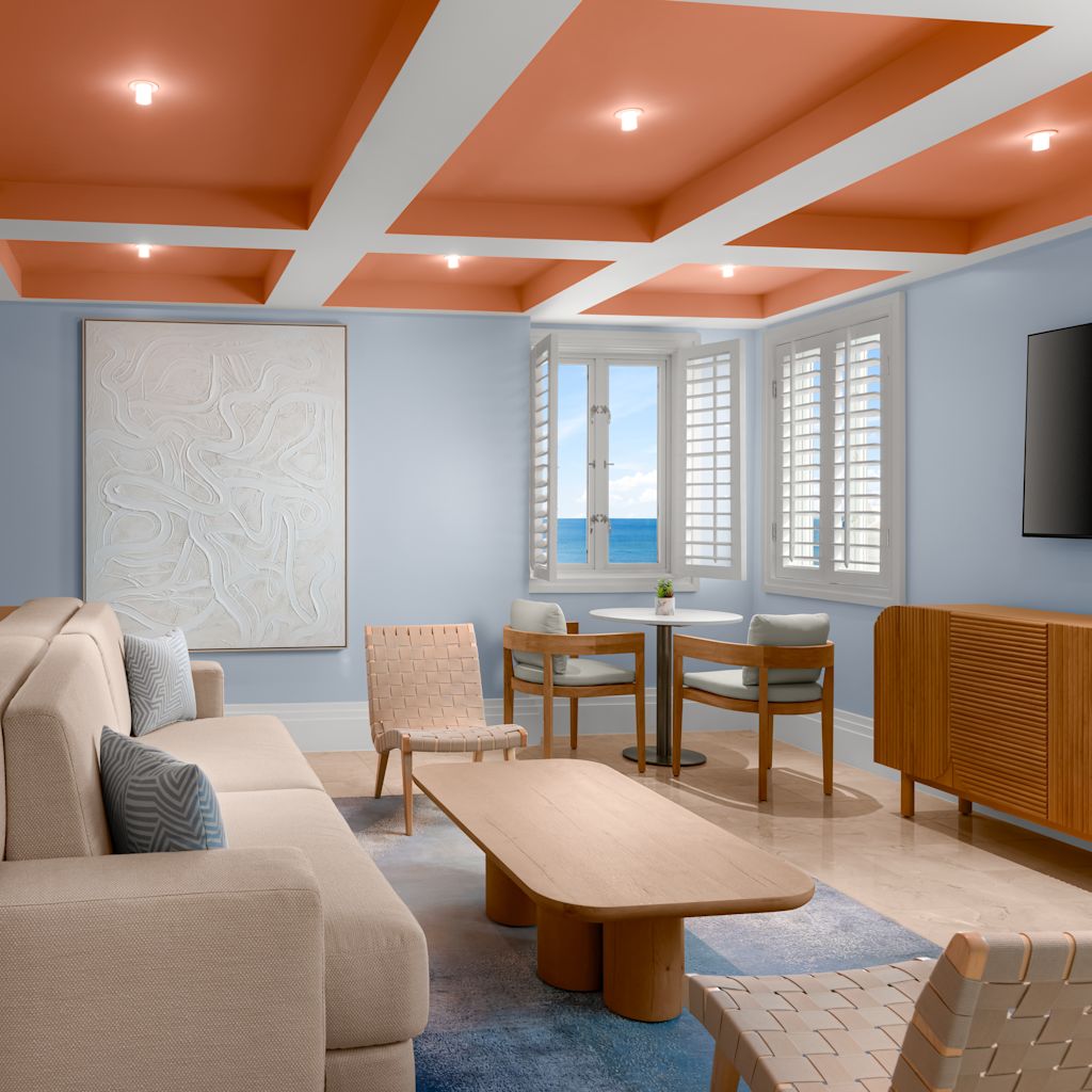 Palm Beach Lounge with a Sofa in a Sitting Area
