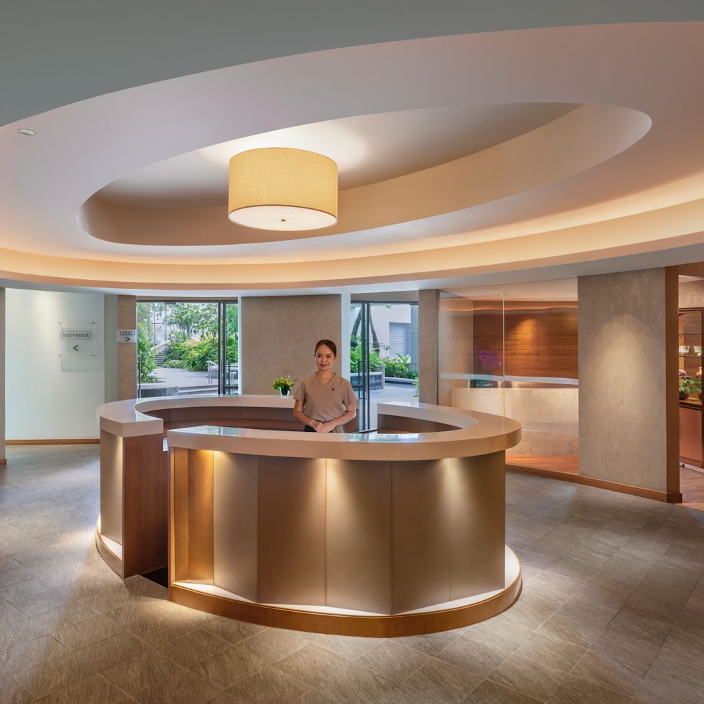 Reception Area with Team Member at the Spa