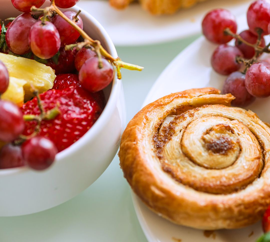 Continental Breakfast with pastries and fruit