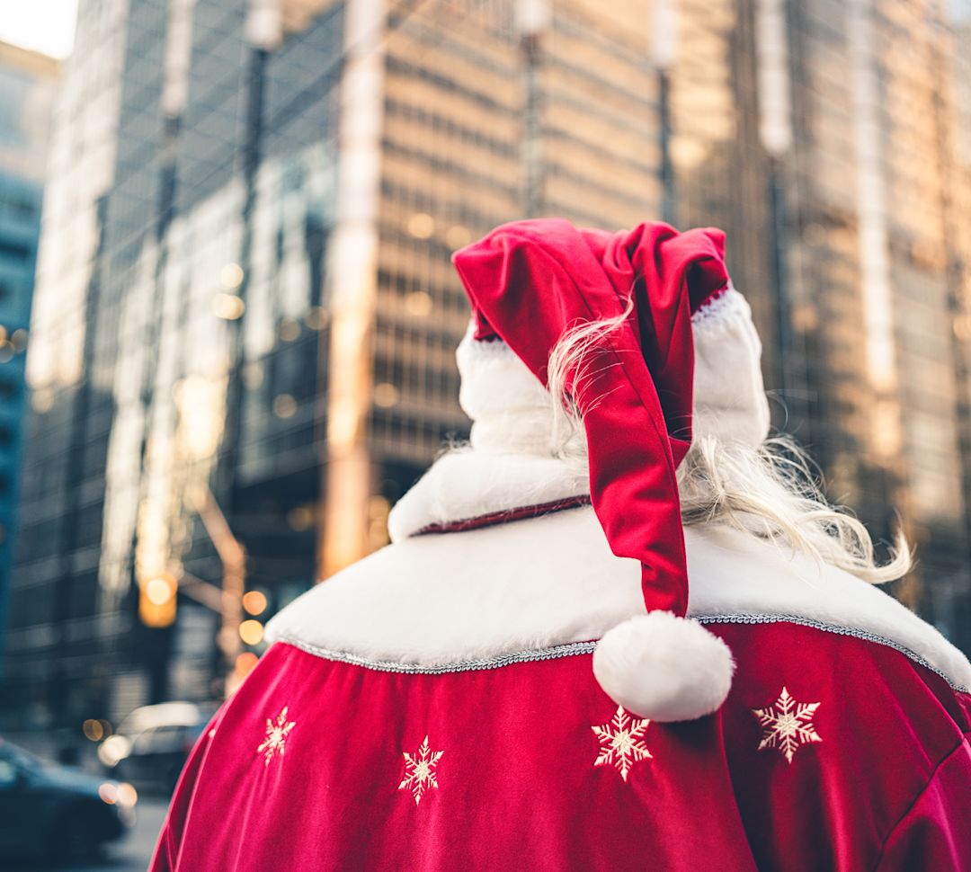 the back of santa's head