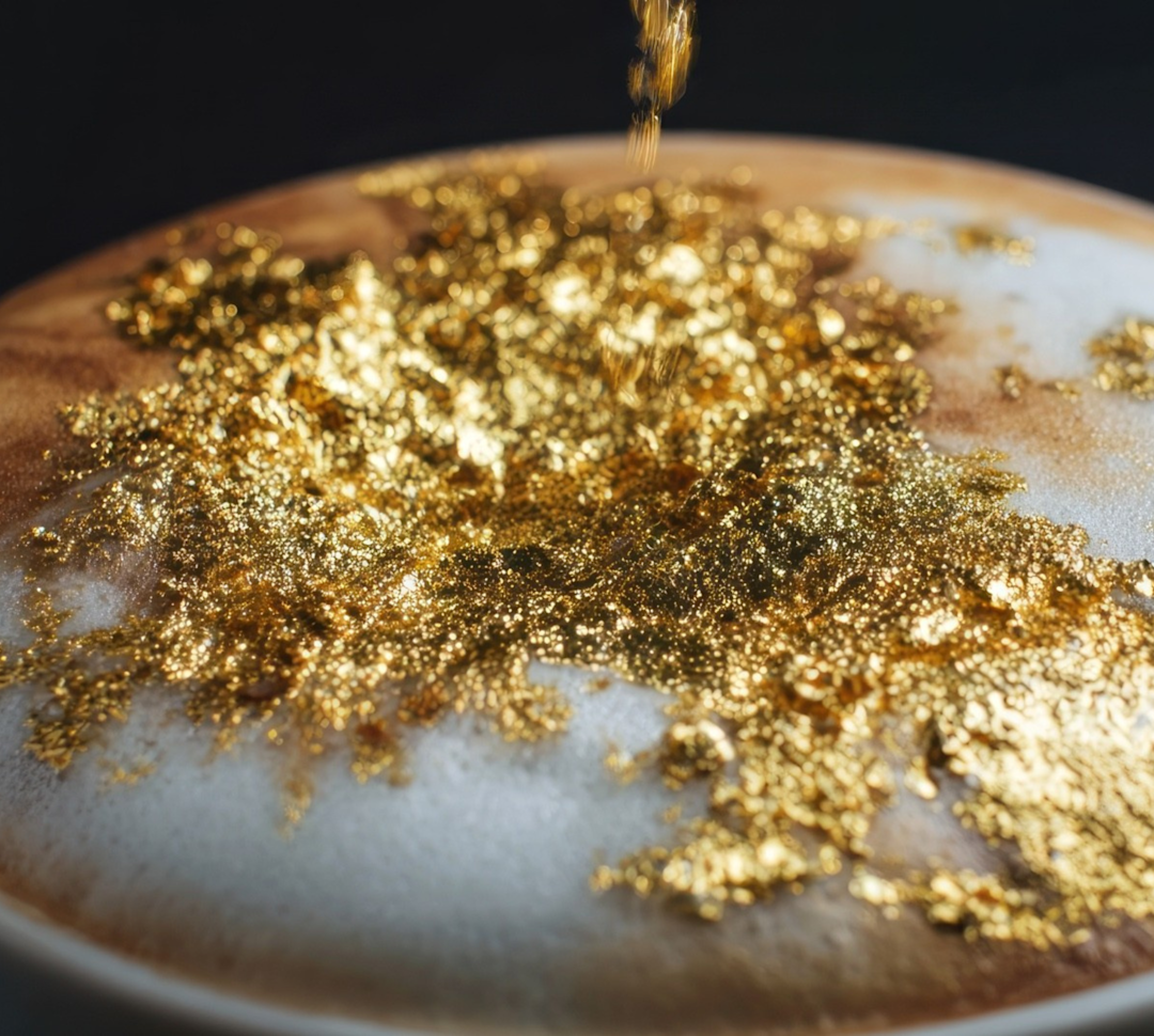 Dessert auf einem Teller im Restaurant "Feuillage"