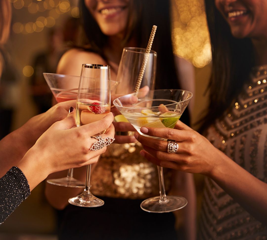 a Group of Friends Enjoying Cocktails in a Bar