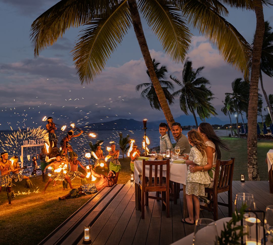 Dining and fireworks at Nuku after sunset.-transition