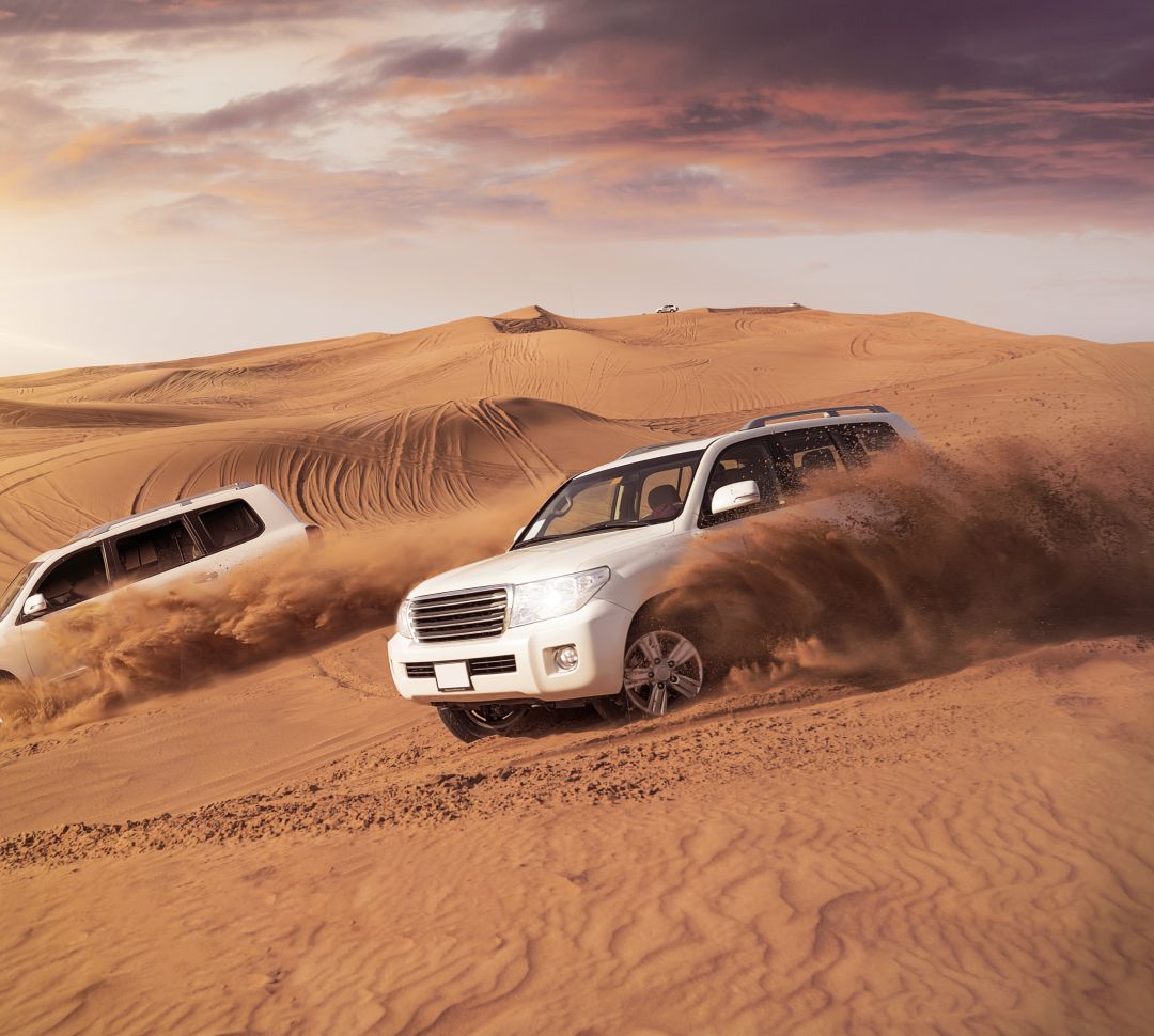 Desert safari suv shot on sand