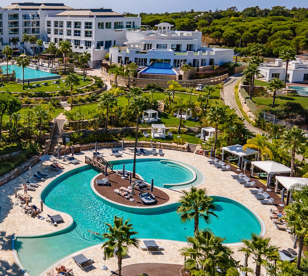 Aerial view of pool-transition