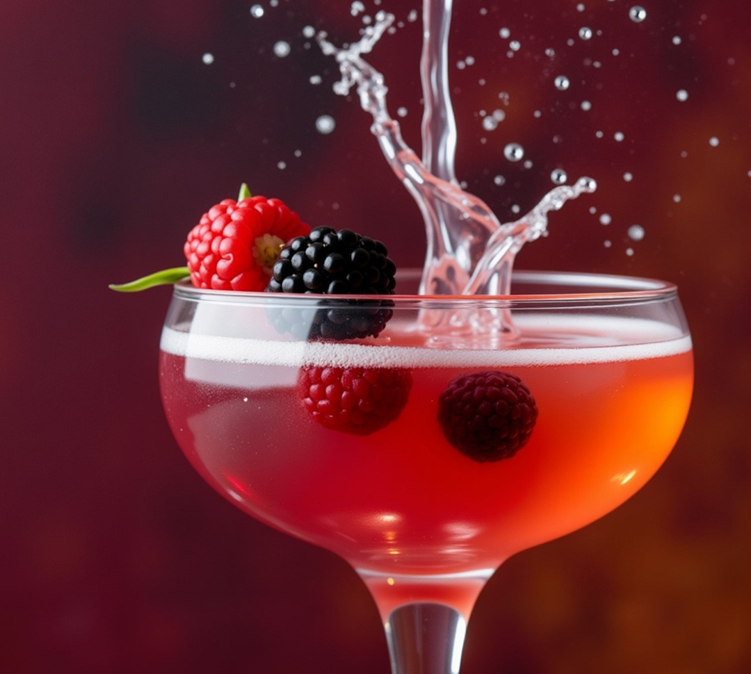 レストラン「ロウティシン」でのカクテルとベリー