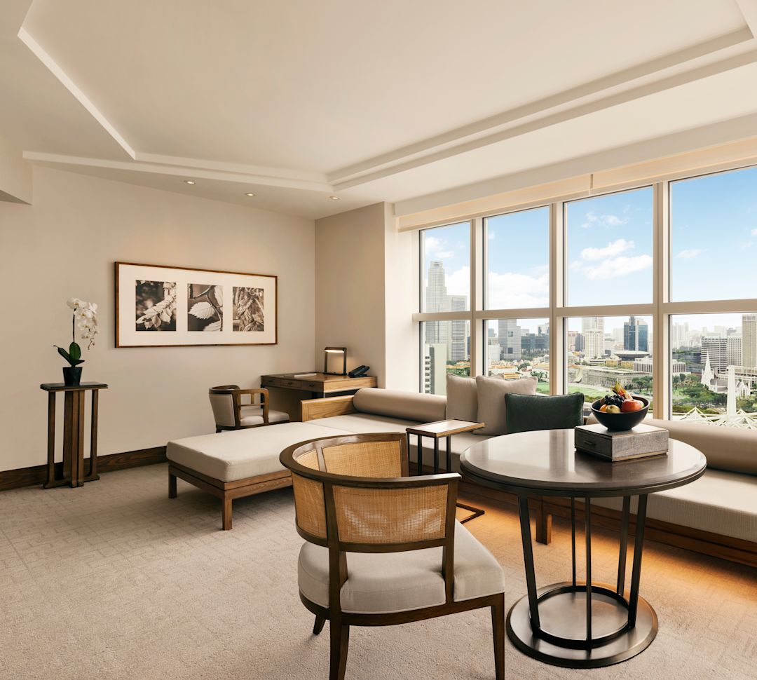 Living Area in a Suite with City View-transition