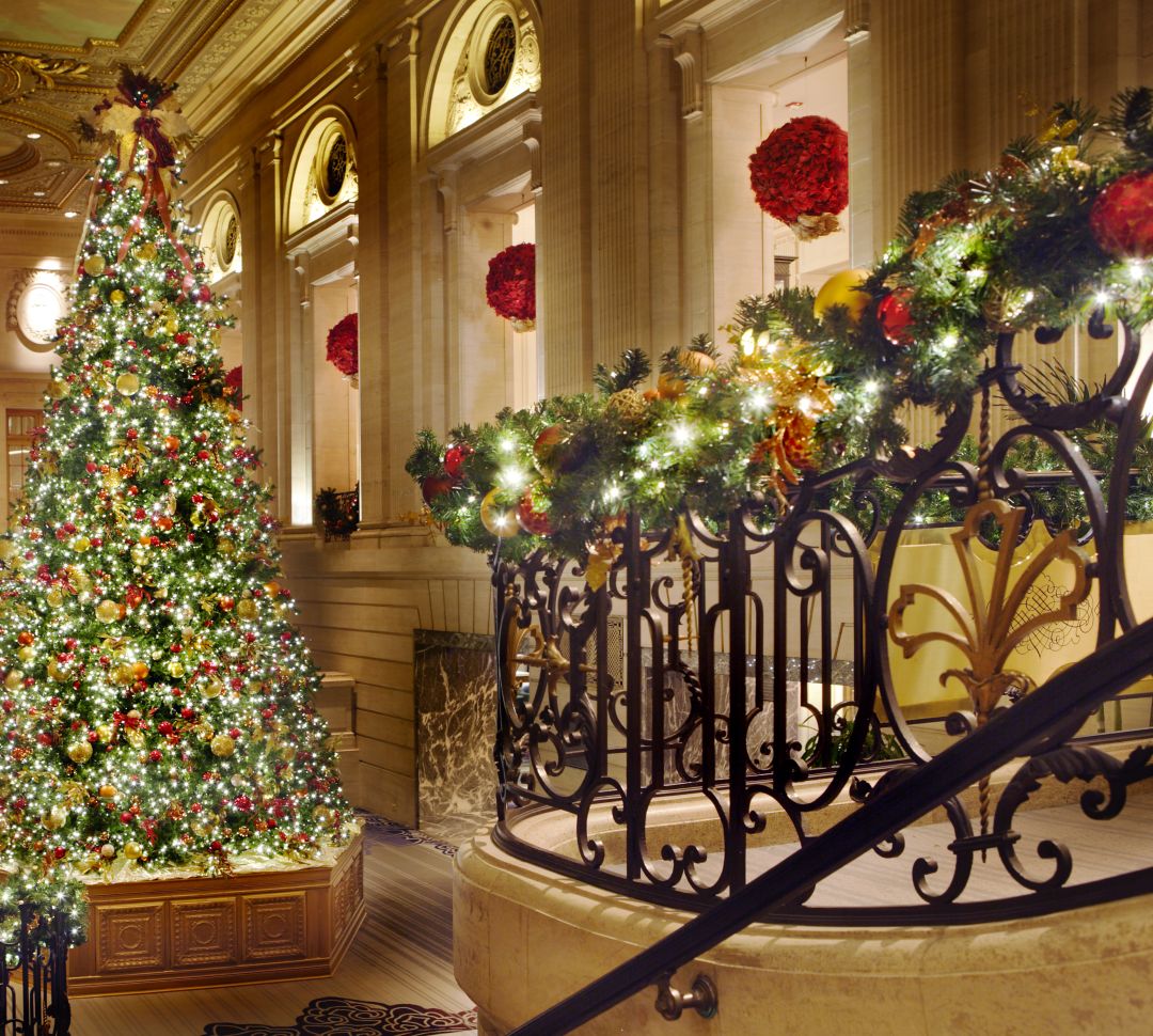 Weihnachtsbaum im Hilton Chicago