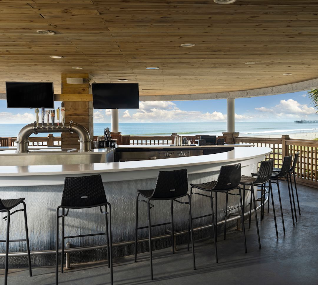 Wet Whistle Bar with View of the Beach