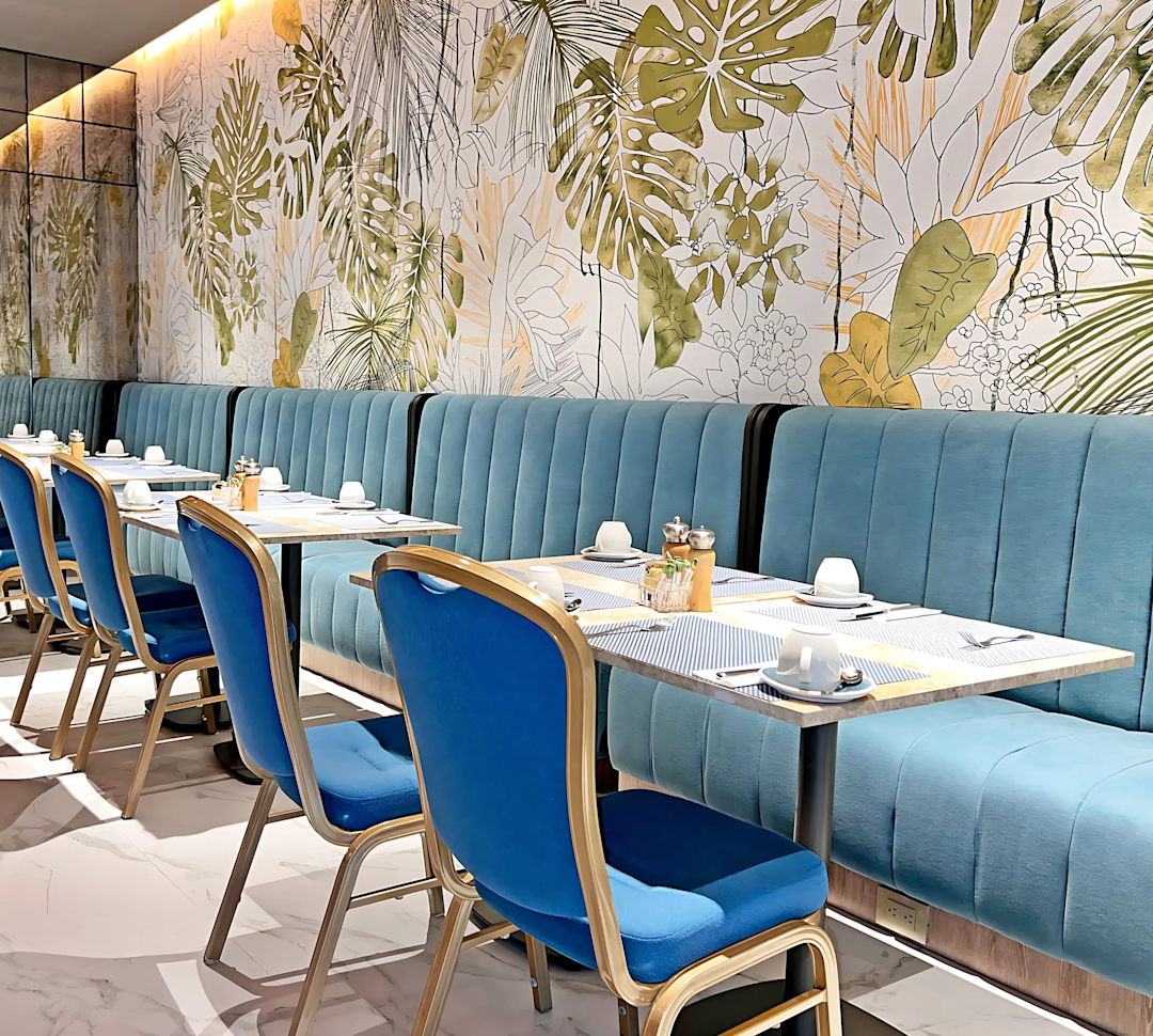 Tables Setup for Dining at Tayrona Executive Lounge-transition