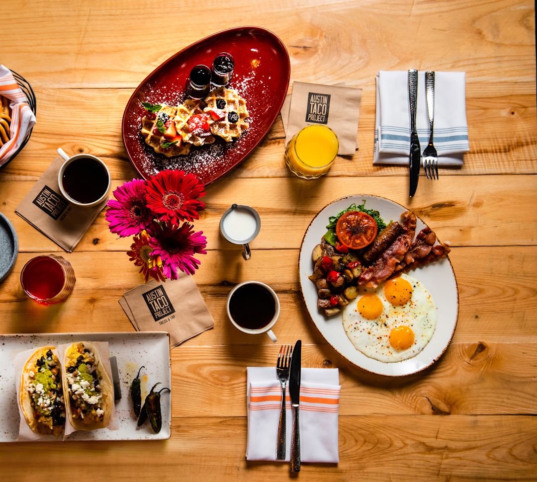 Top down view of meal