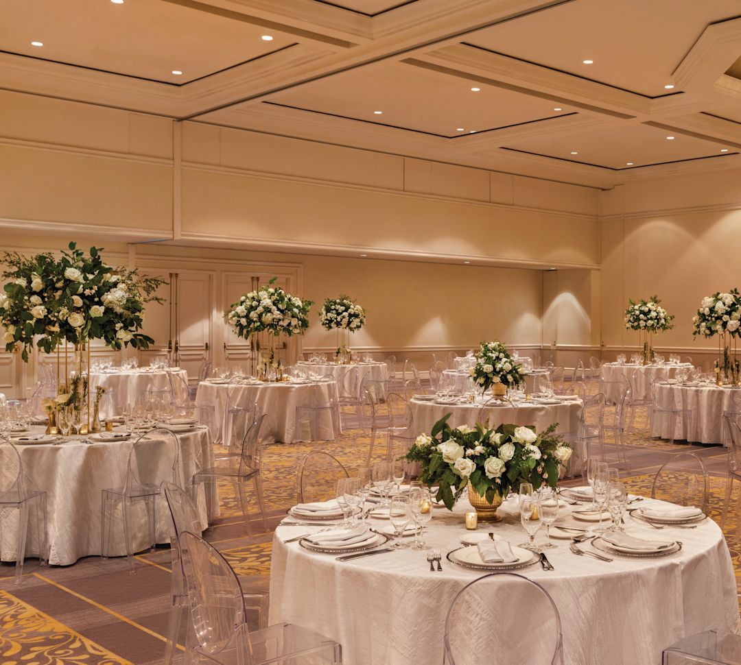 ballroom with round tables