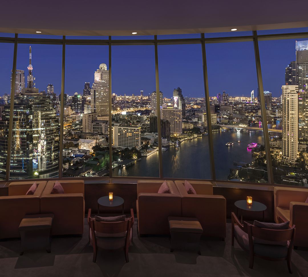 View of the City and River from ThreeSixty Jazz Lounge